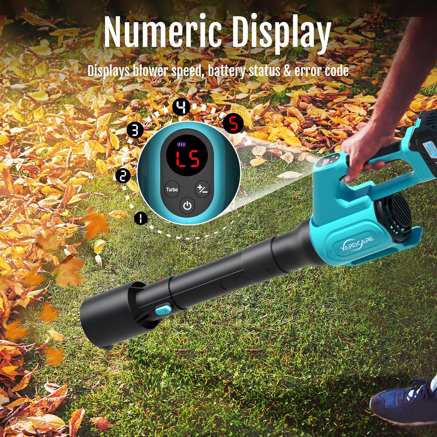 Detalle 2 de YARDCARE cordless leaf blower with 4.0 Ah battery