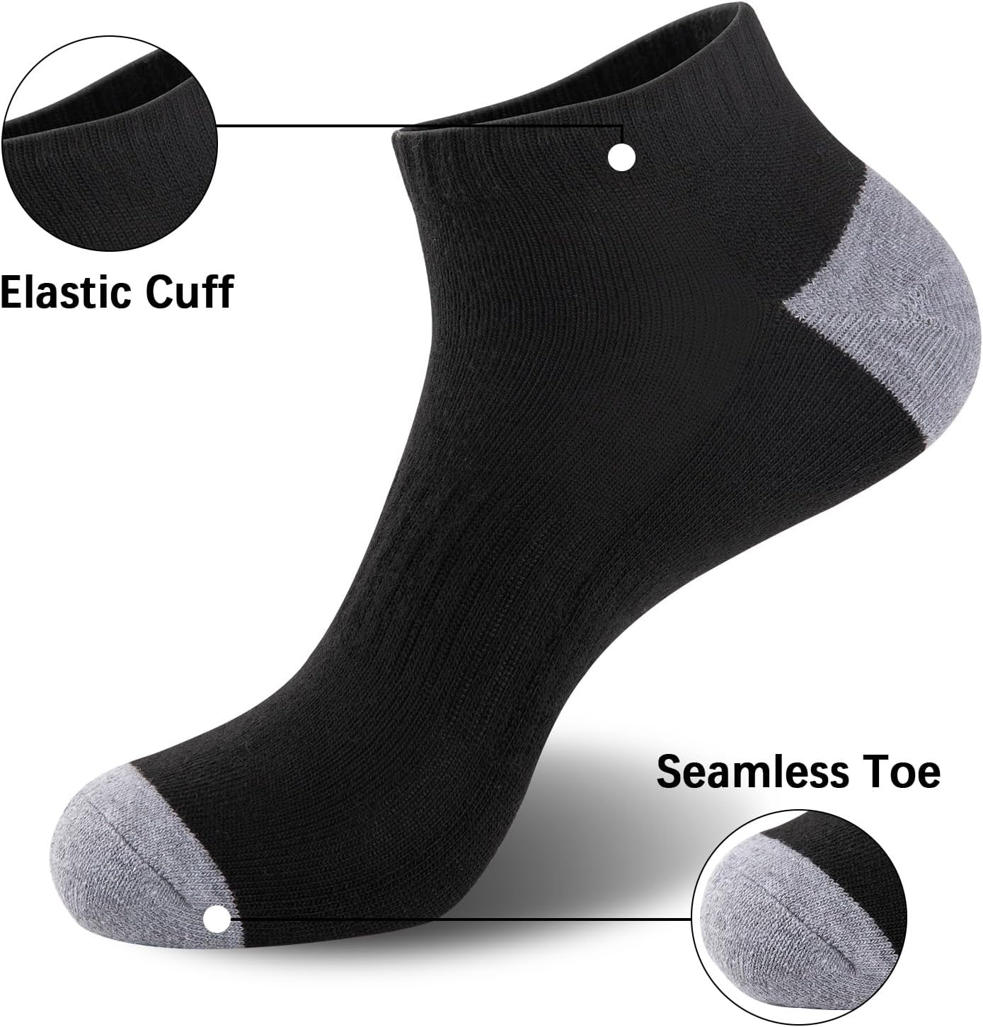 Thumbnail 3 de eallco 10 Pairs Men’s Ankle Socks (Low Cut, Cushioned & Breathable)