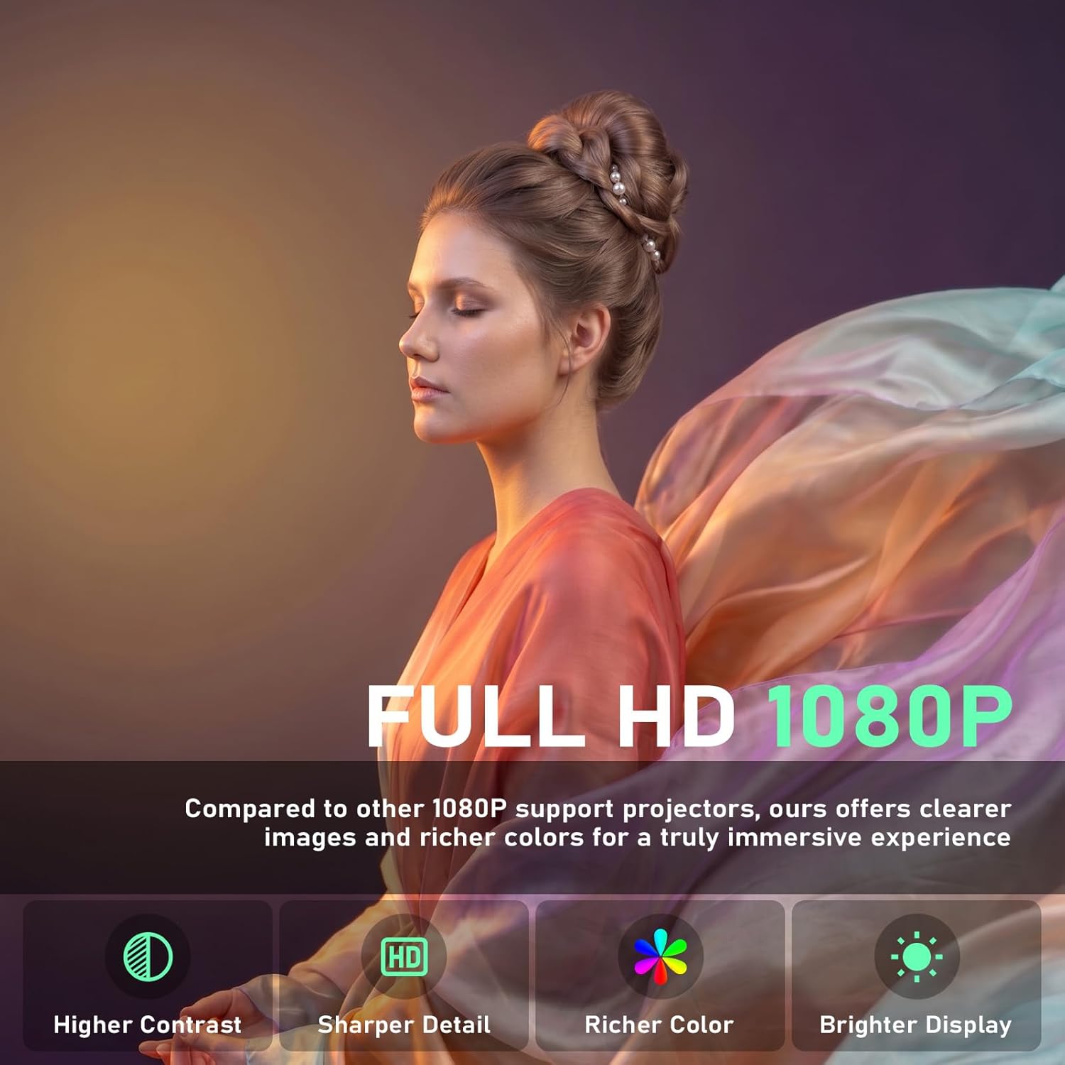 Thumbnail 3 de XuanPad Mini White Smart Projector with WiFi & Bluetooth (4K support, AI electric focus, Netflix)