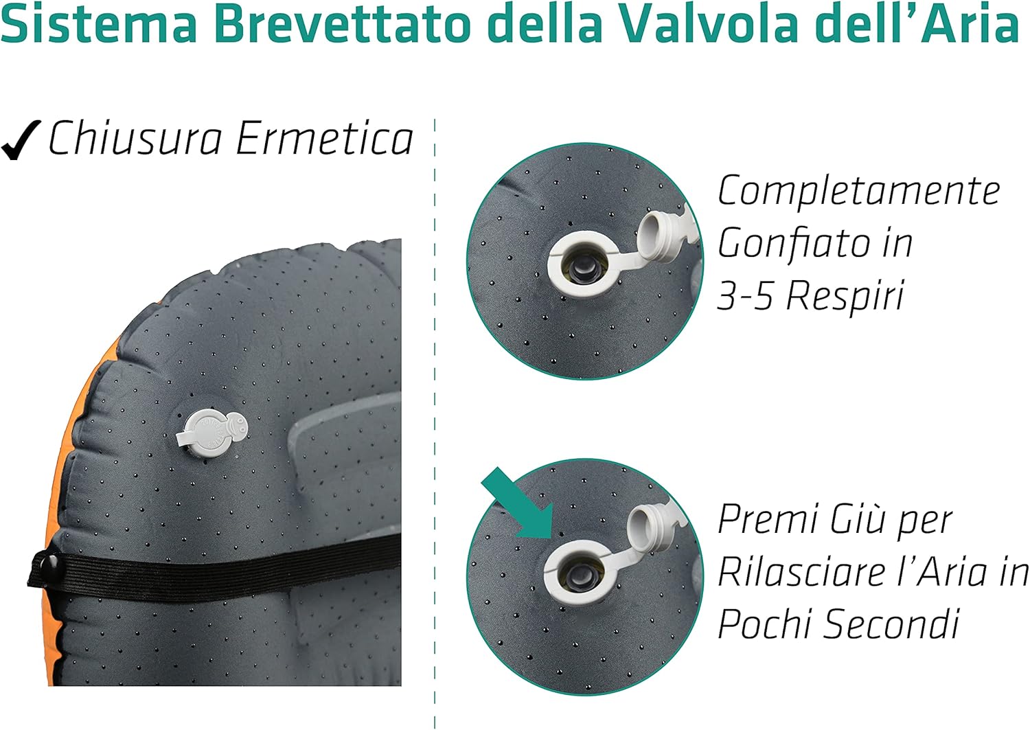 Thumbnail 3 de TREKOLOGY ALUFT 2.0 cuscino gonfiabile ultraleggero da viaggio e campeggio (DEEPBLUE)