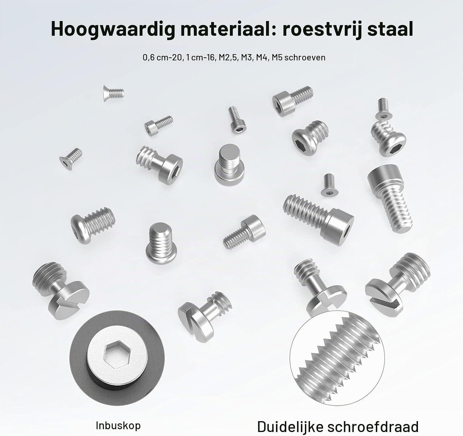 Detalle de SMALLRIG MD3184 opbergplaat met schroeven en inbussleutels