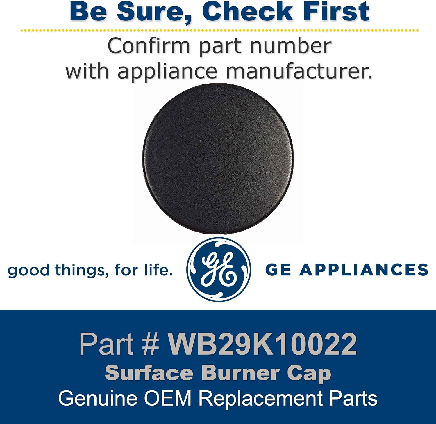 Thumbnail 3 de General Electric Surface Burner Cap WB29K10022