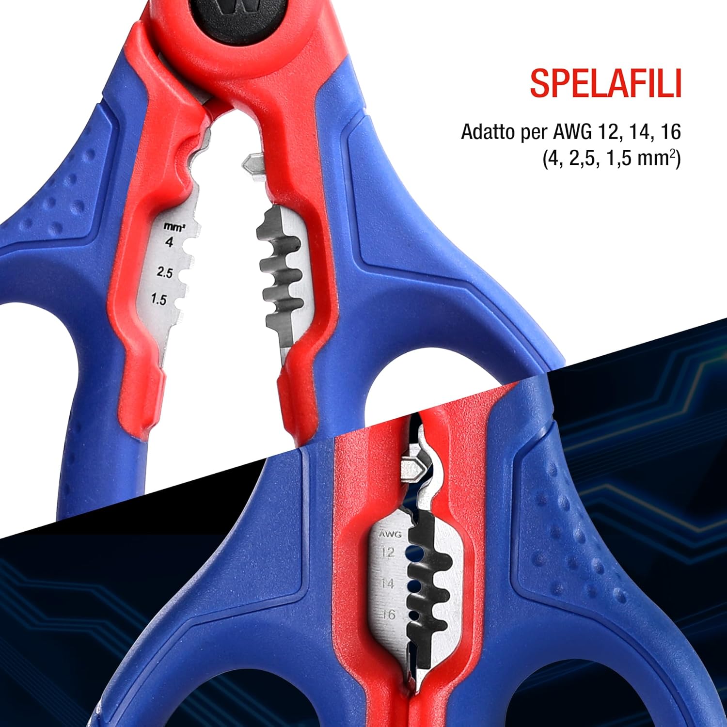 Thumbnail 3 de WORKPRO Forbici Elettricista 163 mm