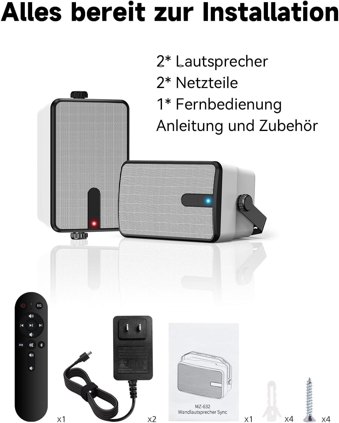Thumbnail 6 de Plyee Audio MZ-632 250W Bluetooth-Lautsprecher 2er-Pack