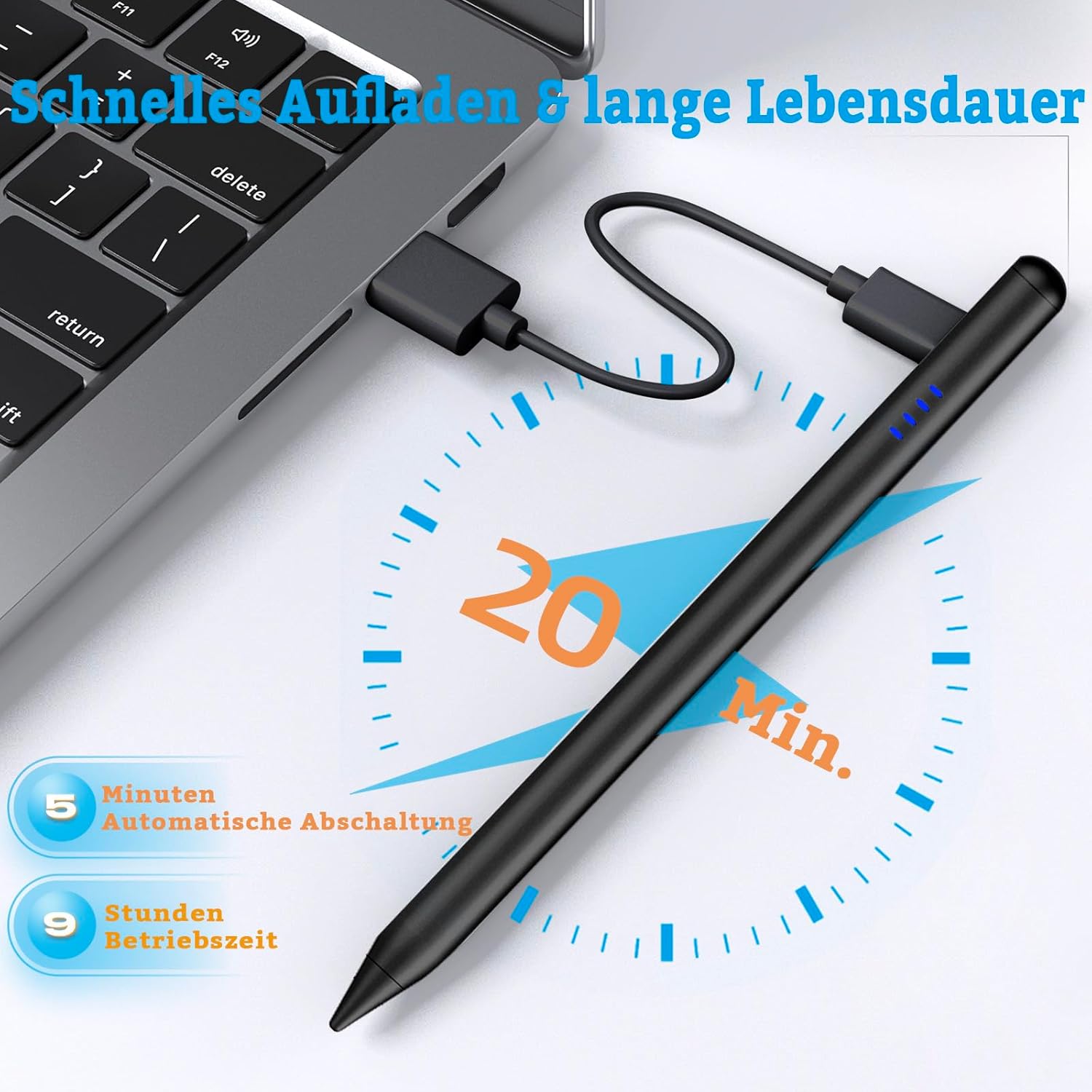 Thumbnail 2 de iPad Stift Pencil für iPad (2018–2026): Präzise Eingaben, magnetische Aufladung und Palm Rejection