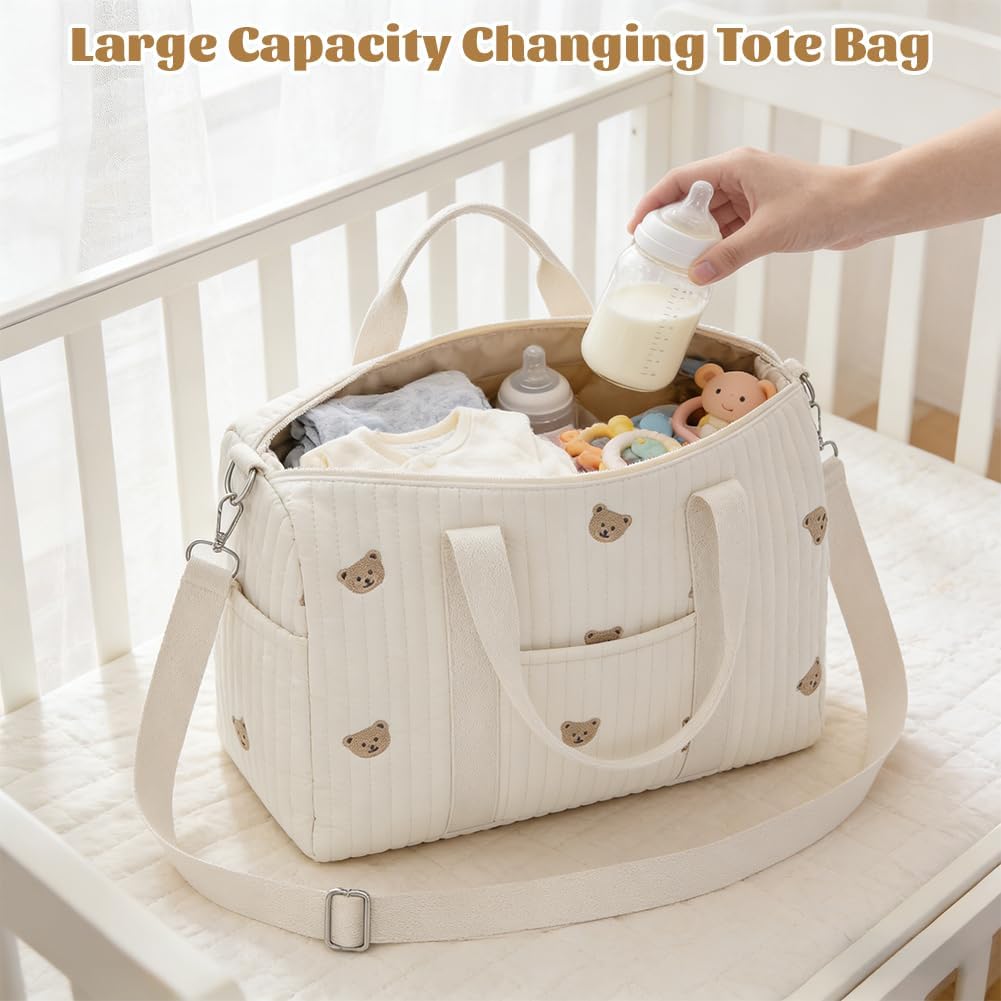 Thumbnail 3 de Aucuu Sac à Langer et Maternité Grande Capacité – Lot de 2 en coton, léger et pliable