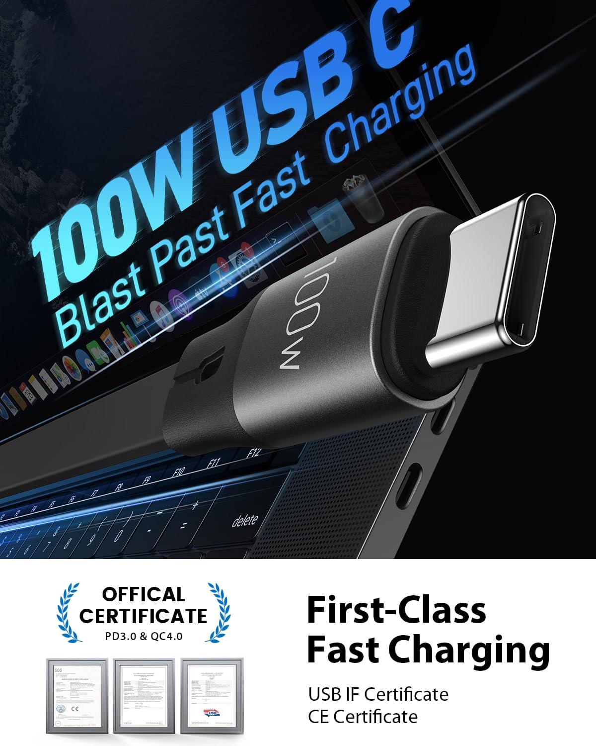 Thumbnail 4 de CAFELE 100W 6-in-1 Retractable USB-C/A Multi Charger Cable