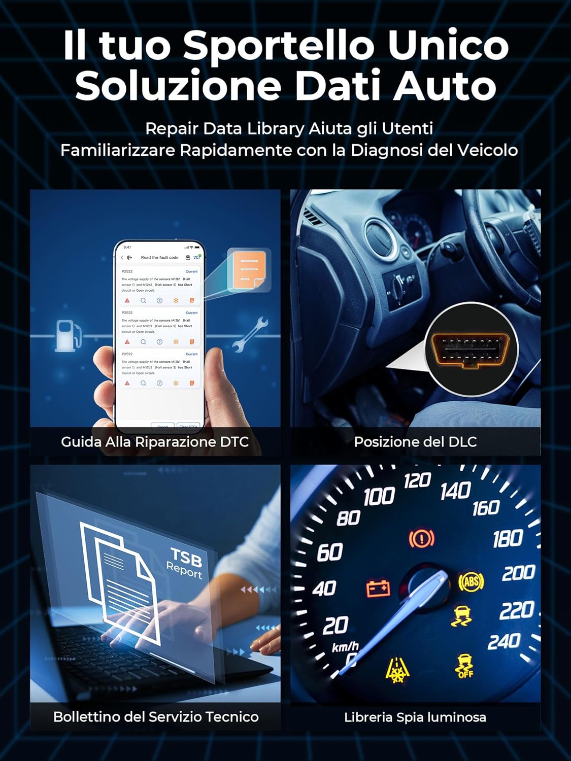 Detalle 2 de TOPDON Topscan Lite: OBD2 Scanner Bluetooth per diagnosi wireless e test bidirezionali