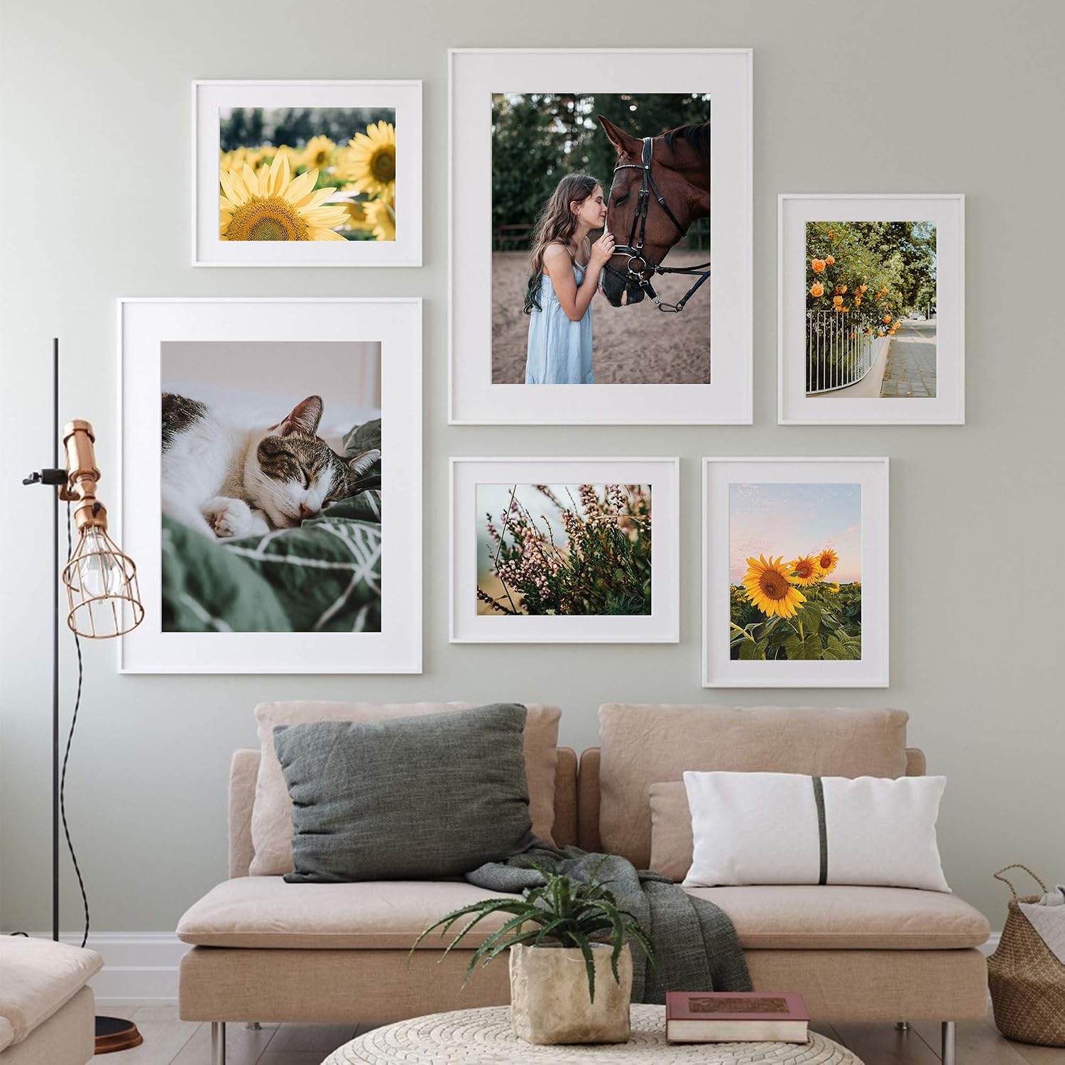 Thumbnail 1 de upsimples 16x20 Picture Frames Set of 5, White Aluminum Frames with Mat