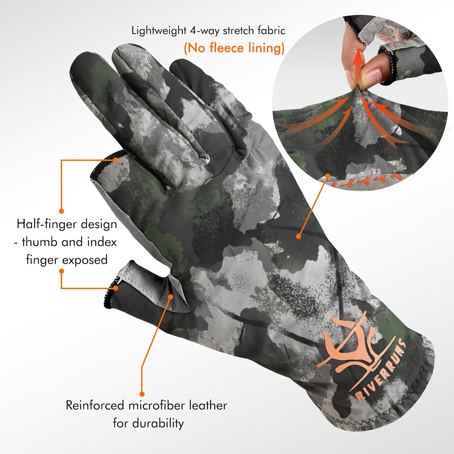 Detalle 2 de UPF 50+ Hunting Gloves