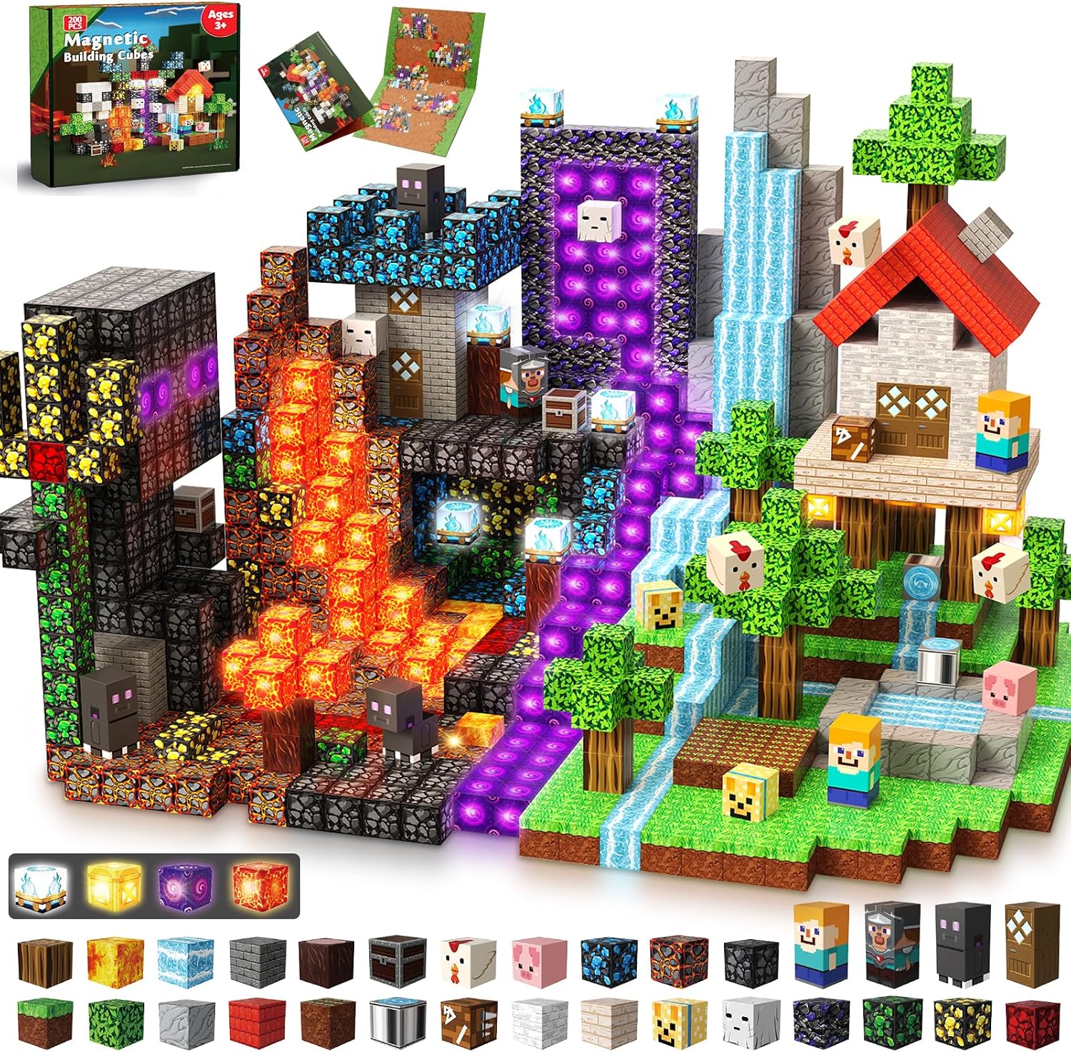 Detalle de ToyUnited Magnetic Blocks 200PCS