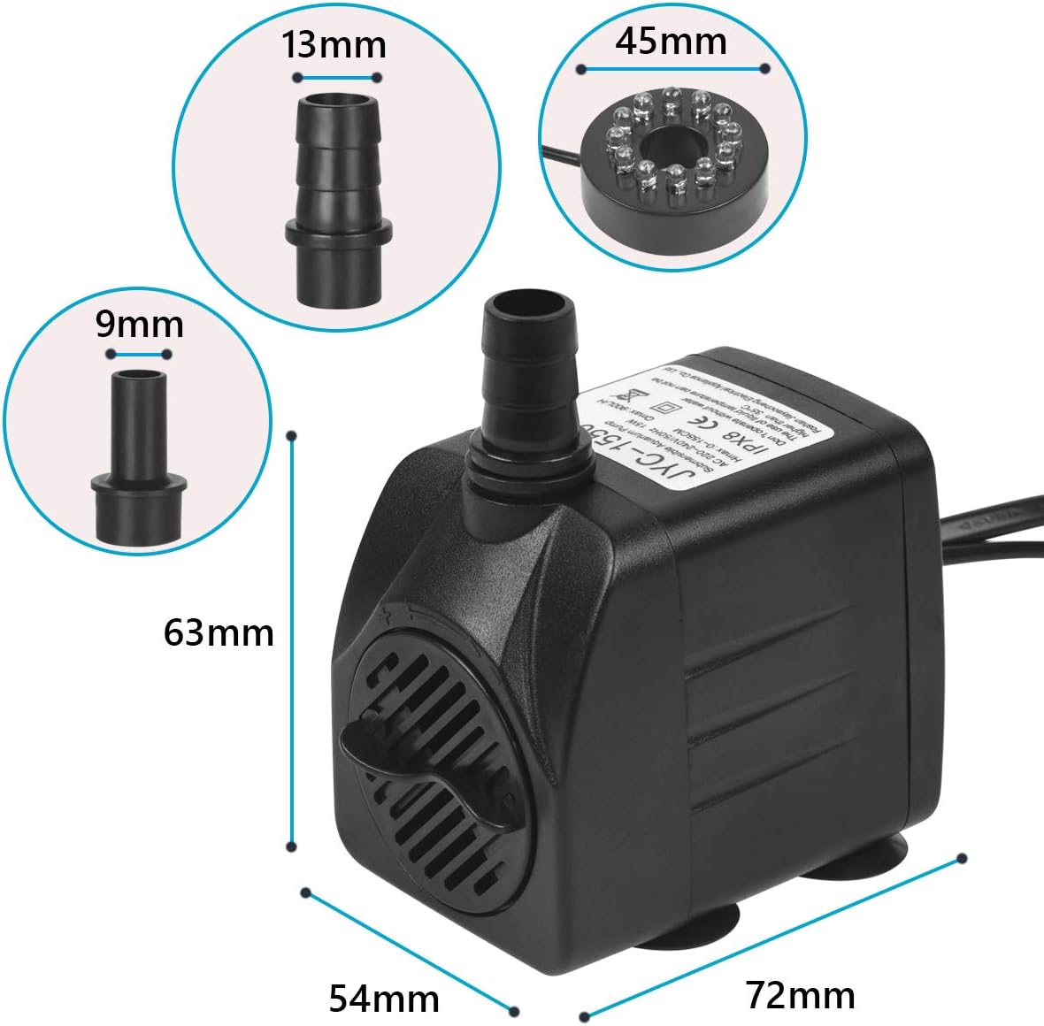 Thumbnail 2 de flintronic Mini Bomba de Agua Sumergible 12 LED