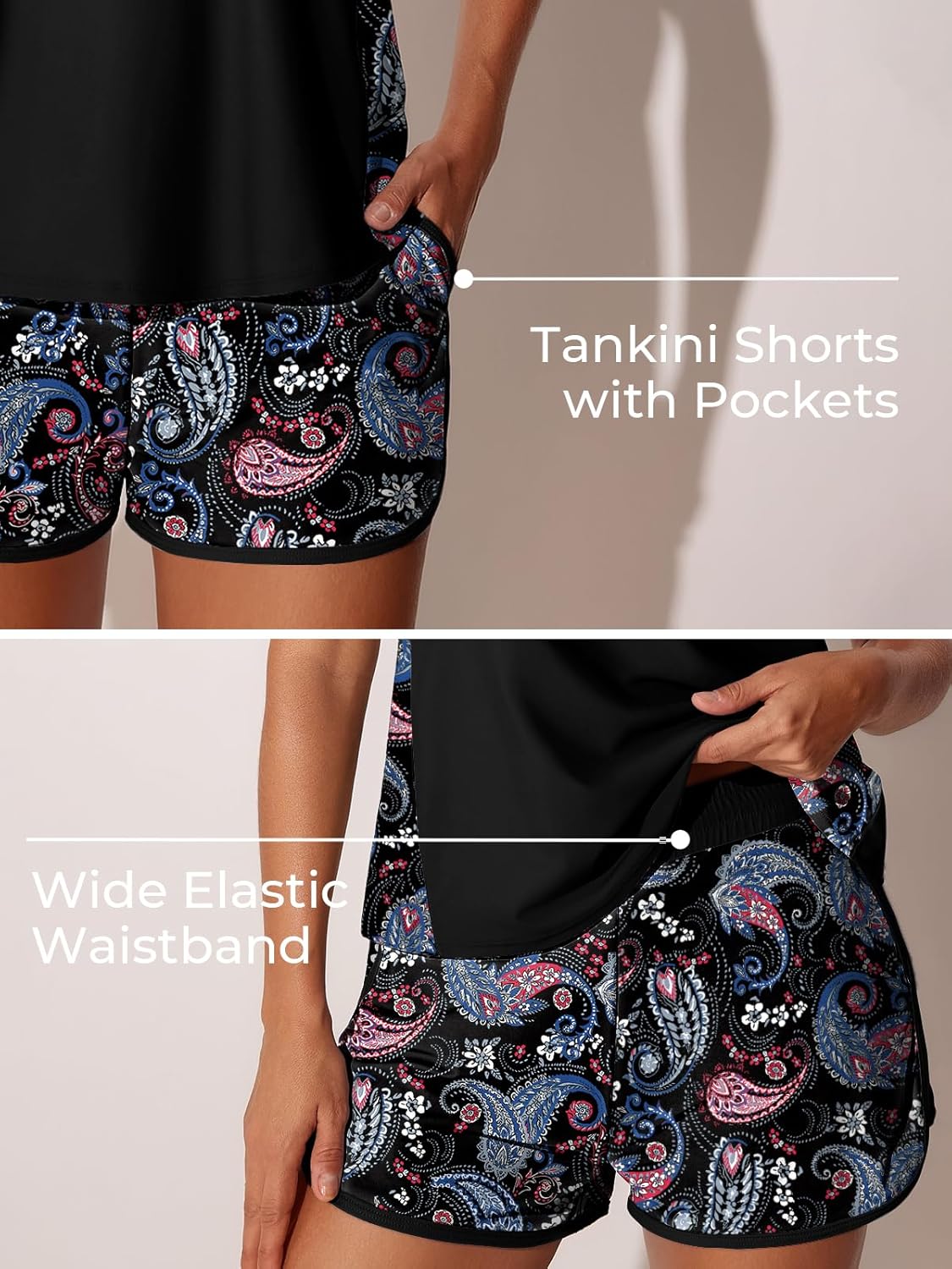 Thumbnail 3 de Summer Mae Blouson Tankini Swimsuits for Women 2026 with Sporty Pockets