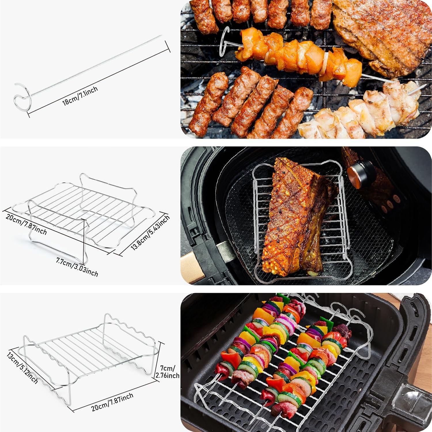 Thumbnail 4 de Silikonform-Heißluftfritteuse-Zubehör für Ninja Foodi Flexdrawer AF500EU/AF500EUCP – 10,4 L + 2×5,2 L Set