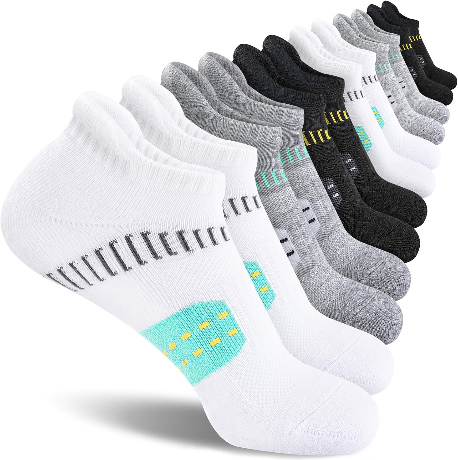 Detalle de EconioSocken Sneaker Socken Damen 35-42 – atmungsaktiv, blasenarm & polsternd