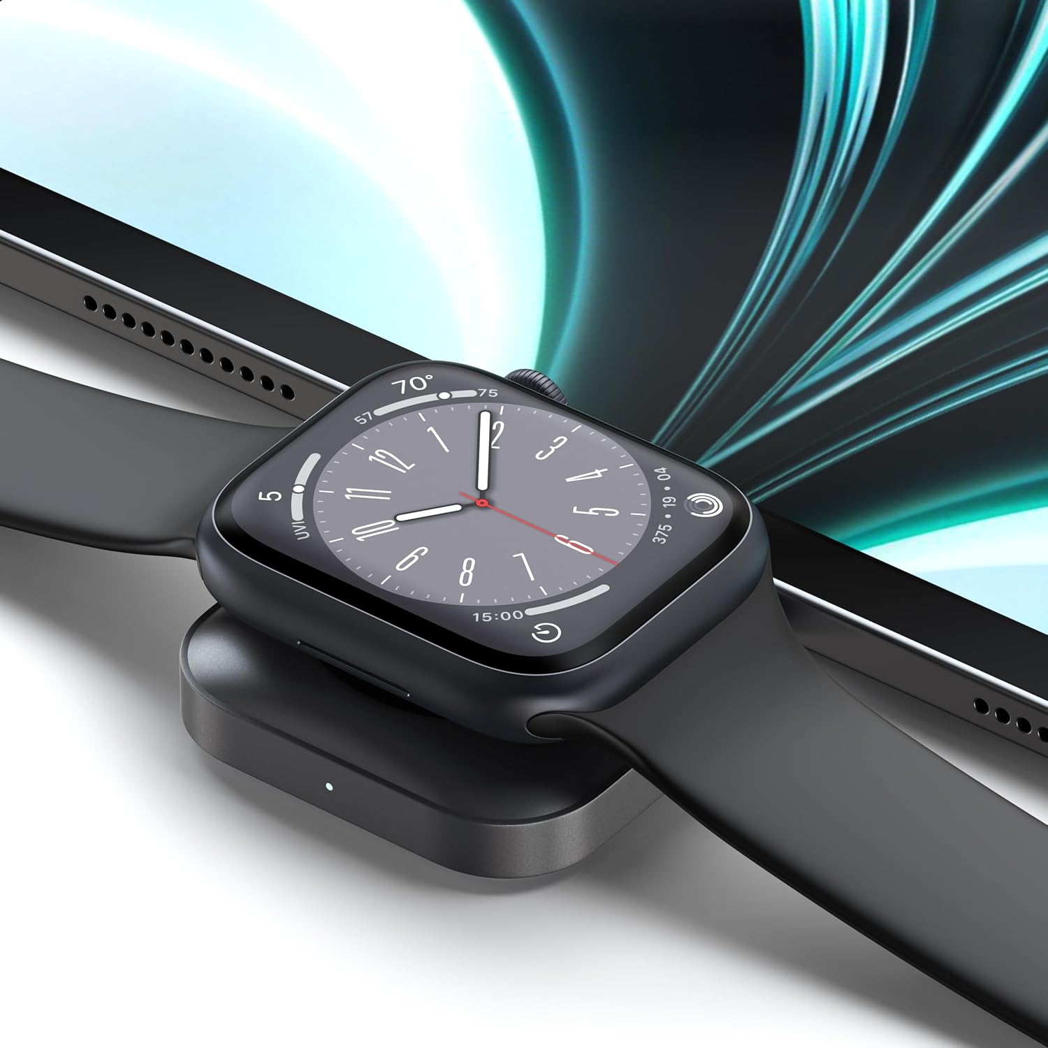 Detalle de SATECHI USB-C Magnetic Apple Watch Charger (MFi-Certified) – Portable Dock for Ultra, SE, Series, and AirPods