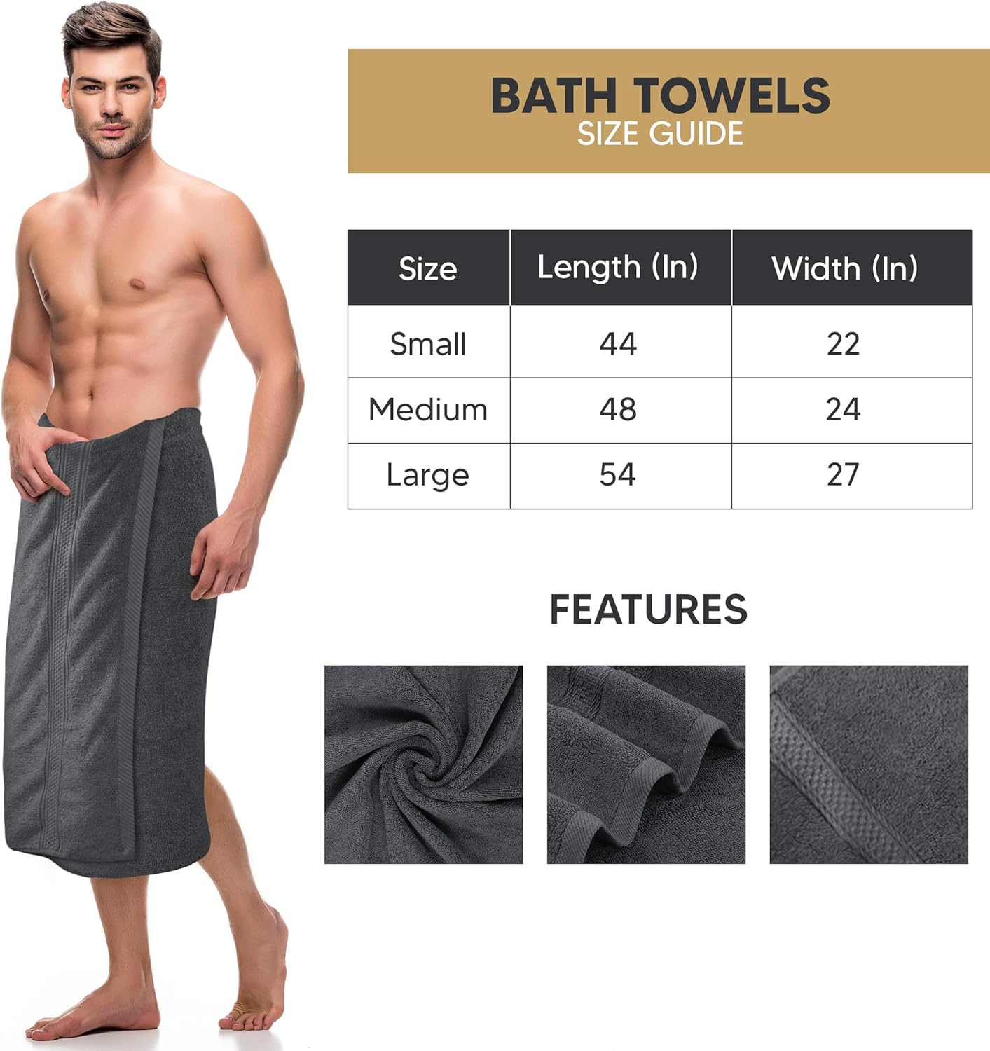 Thumbnail 1 de Utopia Towels Badetücher 4er-Set Premium 100% Baumwolle 69 x 137 cm