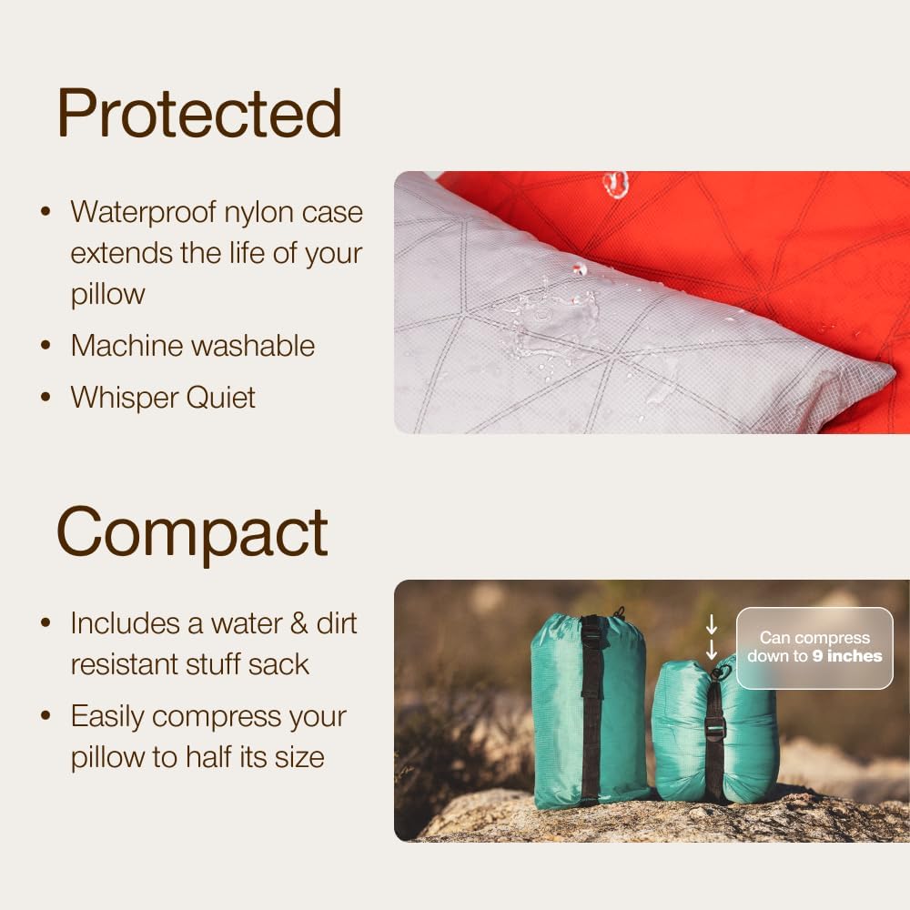 Detalle 2 de Coop Home Goods CHG-CAMP-BUN-G Adjustable Travel Pillow Bundle, Memory Foam