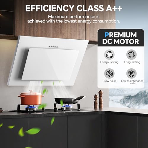 Detalle 2 de Campana extractora TopStrong de 60 cm Clase A++ (350 m³/h) blanca con 3 niveles y LED
