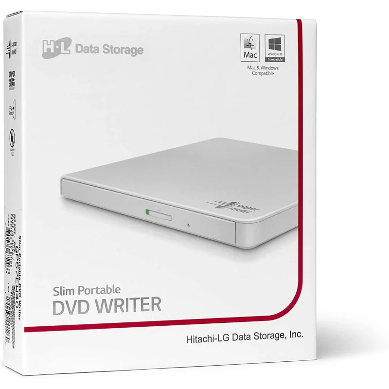 Detalle de LG Ultra Slim GP57EW40.AHLE10B Grabadora DVD externa blanca 📀