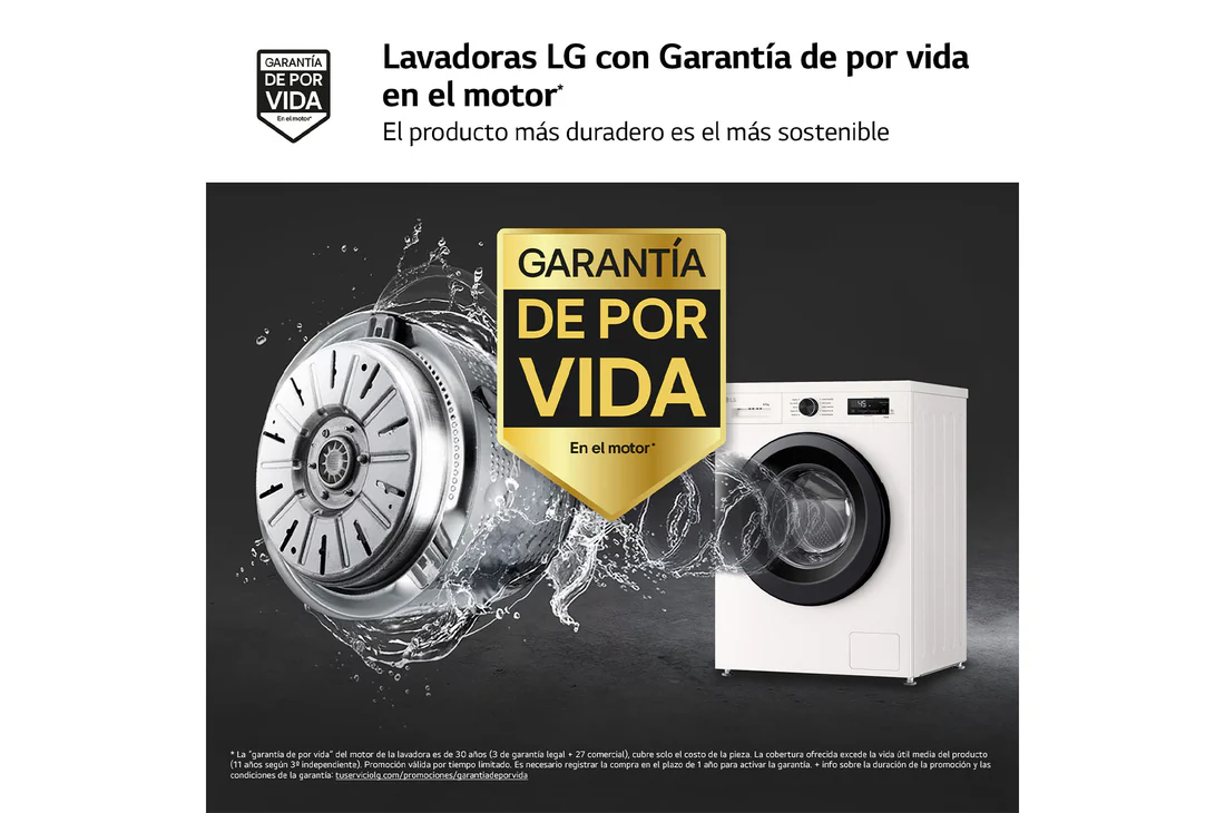 Thumbnail 3 de LG W4X1095NWK Lavasecadora 9/5 kg, 1.400 rpm