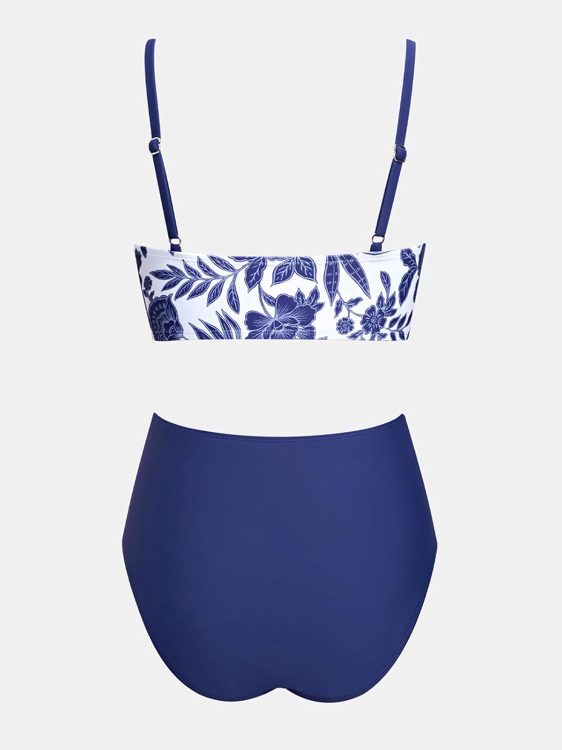 Detalle 2 de CUPSHE Femme Bikini Torsadé Taille Haute – Ensemble 2 pièces avec Cups amovibles et bretelles réglables