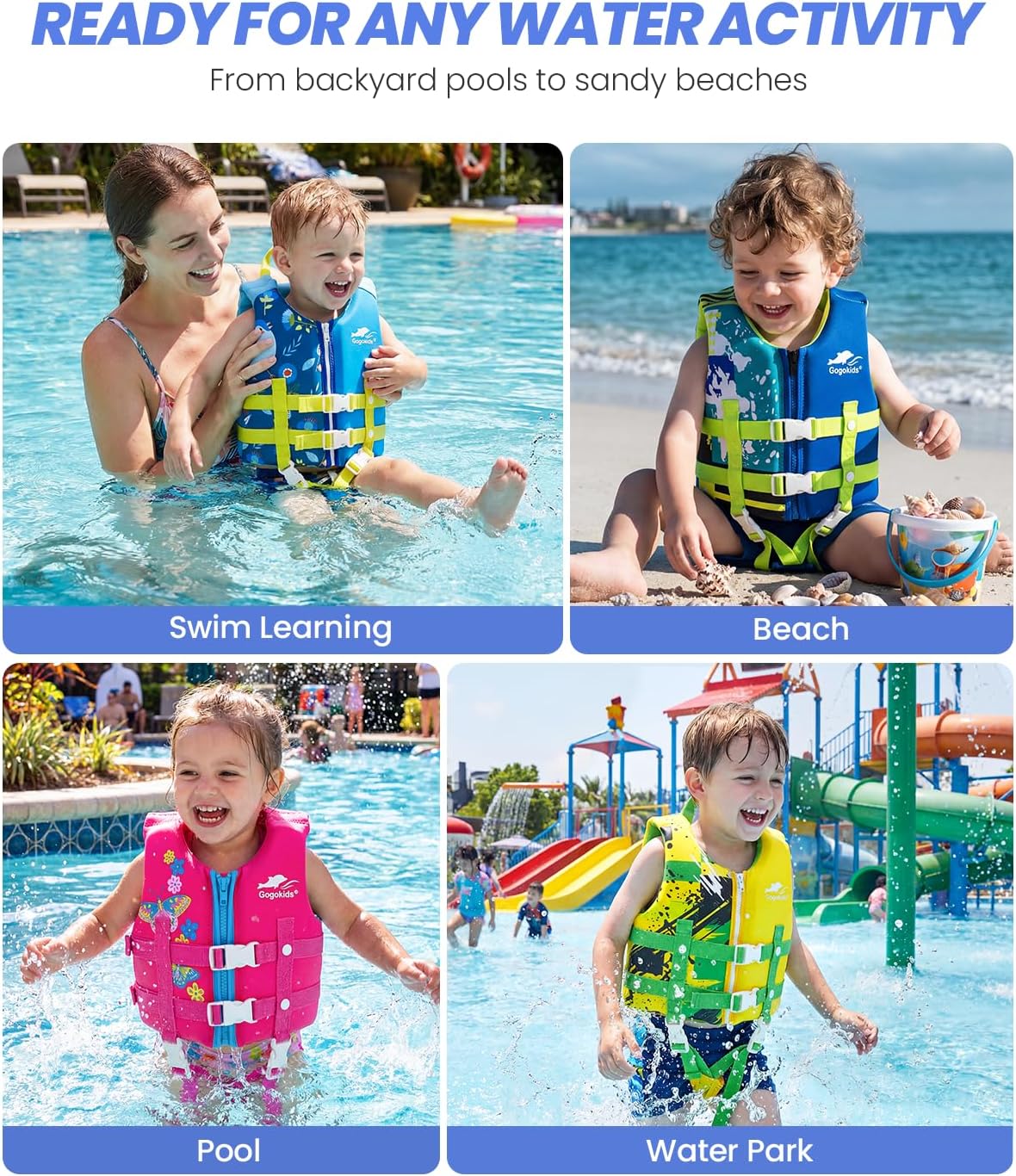 Detalle 2 de Gogokids Schwimmweste 15-35 kg Kinder