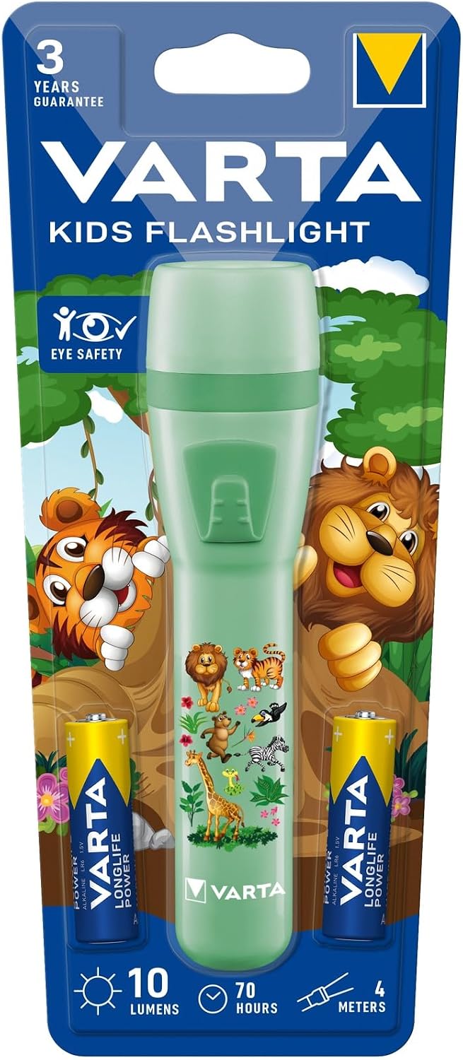 Thumbnail 1 de VARTA Kindertaschenlampe Kids Flashlight Dschungel Design mit Augenschutzglas