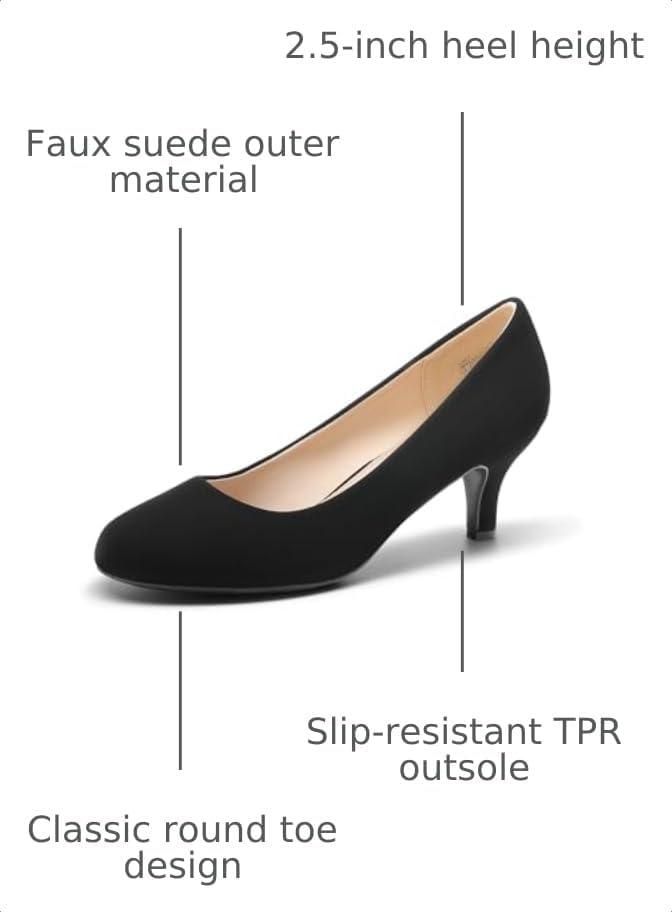 Detalle de DREAM PAIRS Women's Pumps, 2.5-Inch Heel