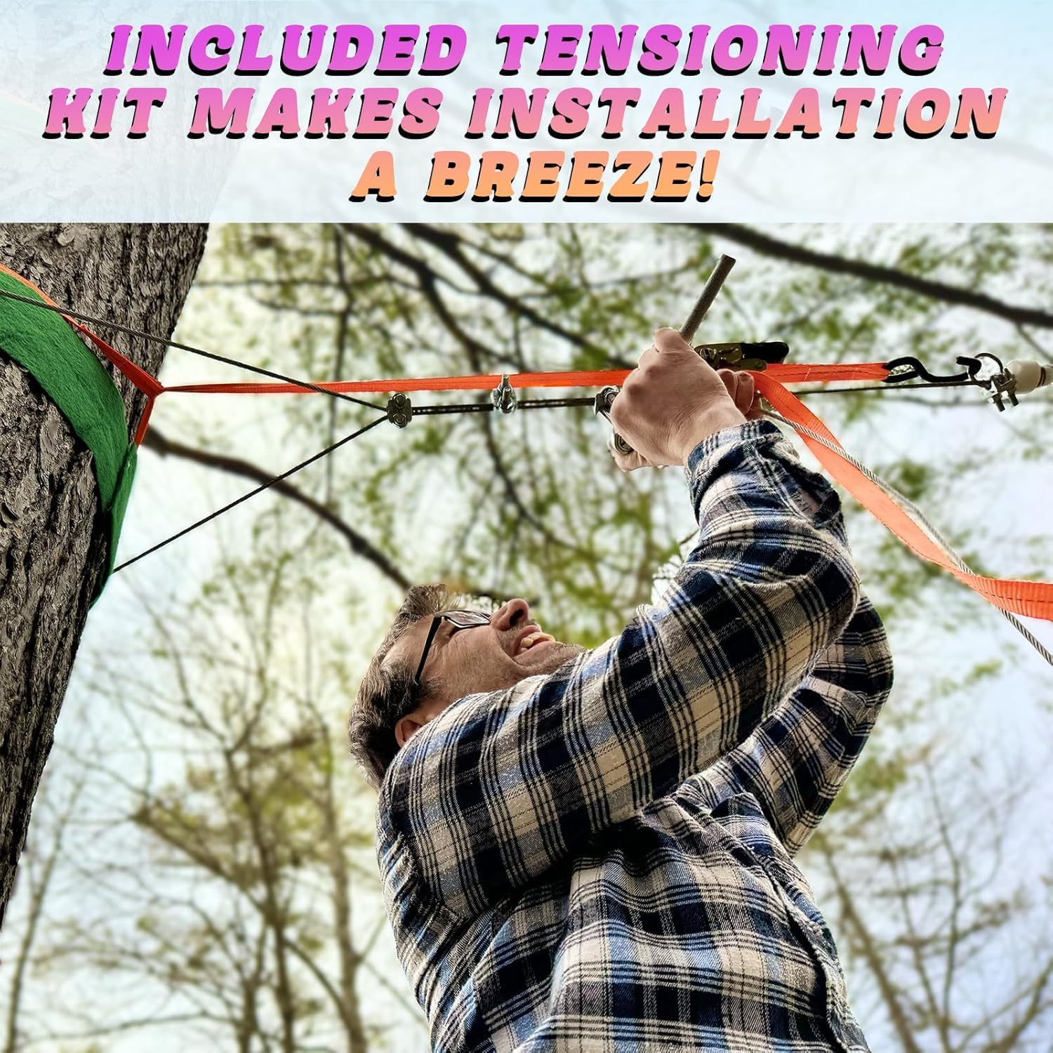 Thumbnail 4 de CTSC 47m Zip Line Kit for Garden – Safe, Durable Backyard Adventure