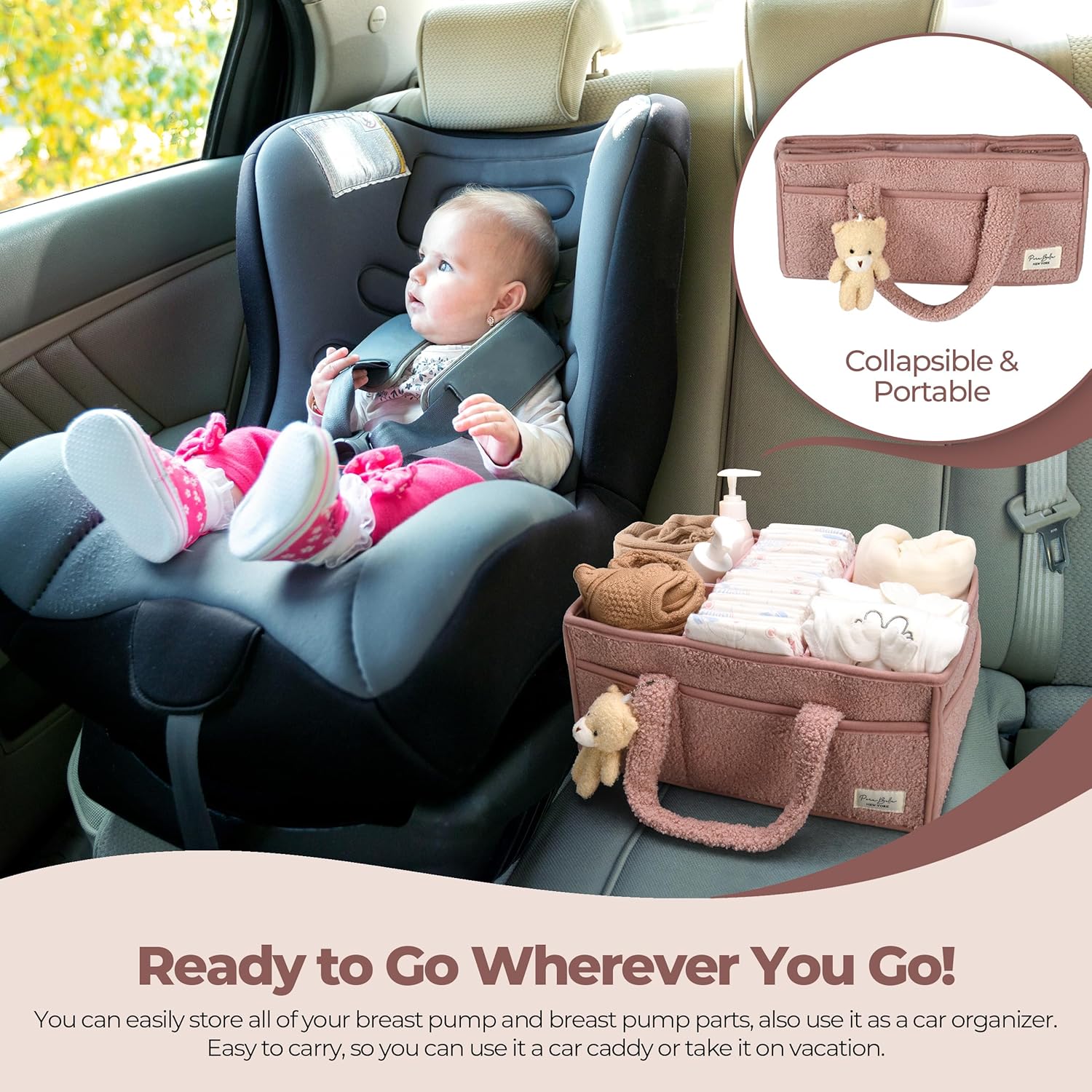 Thumbnail 5 de PeraBella Baby Diaper Caddy 15 x 10 x 7 in