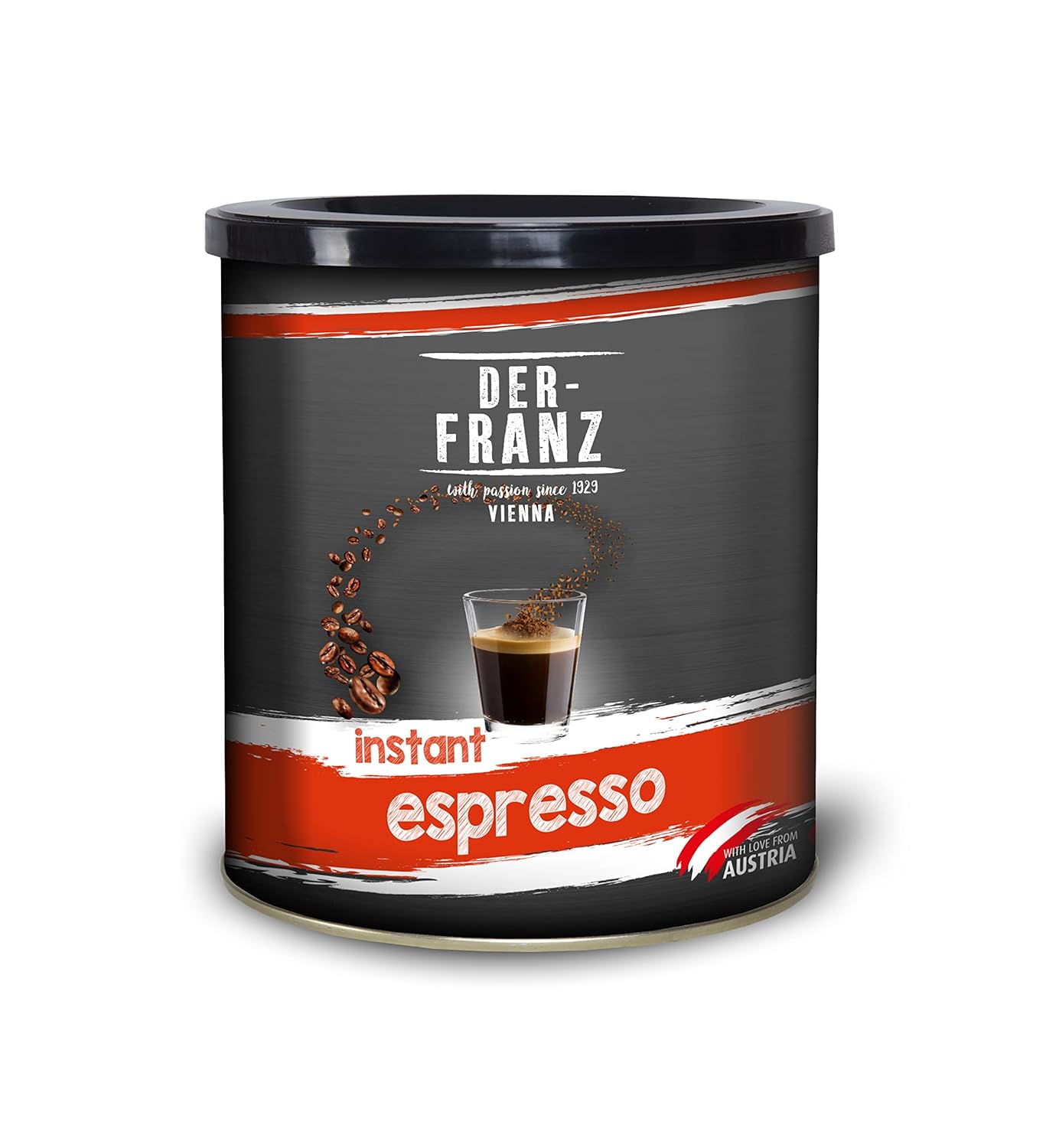 Detalle de Der-Franz Espresso Instant-Kaffee Intensität 5/5 – Arabica & Robusta, 200 g