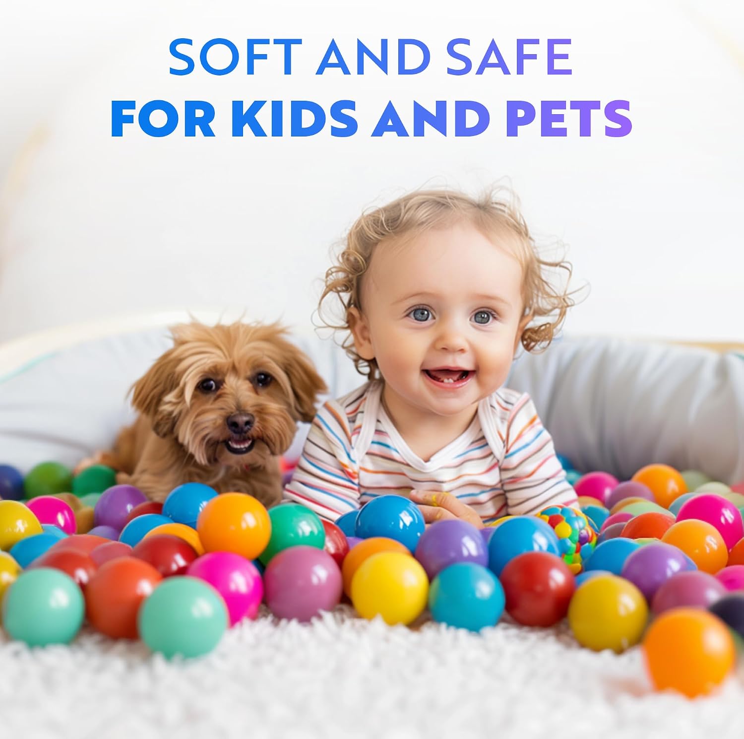 Thumbnail 3 de Playz Soft Plastic Mini Ball Pit Balls 50 Count: 8 Vibrant Colors for Safe Toddler Play