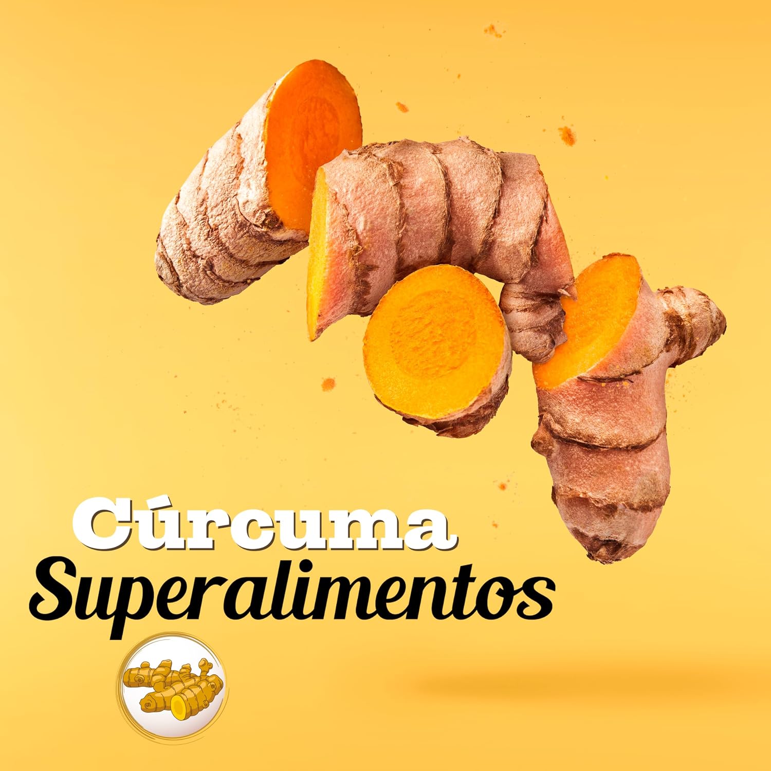 Detalle de DRASANVI Cúrcuma Biomás Antiinflamatoria Vegana 150g