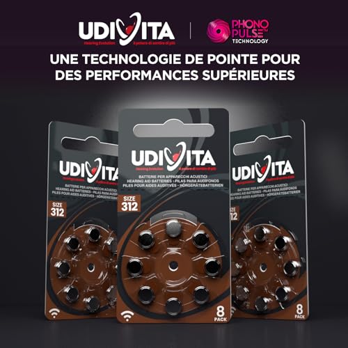 Thumbnail 6 de Udivita PR41 (312) : piles auditives zinc-air 1,45 V, 180 mAh