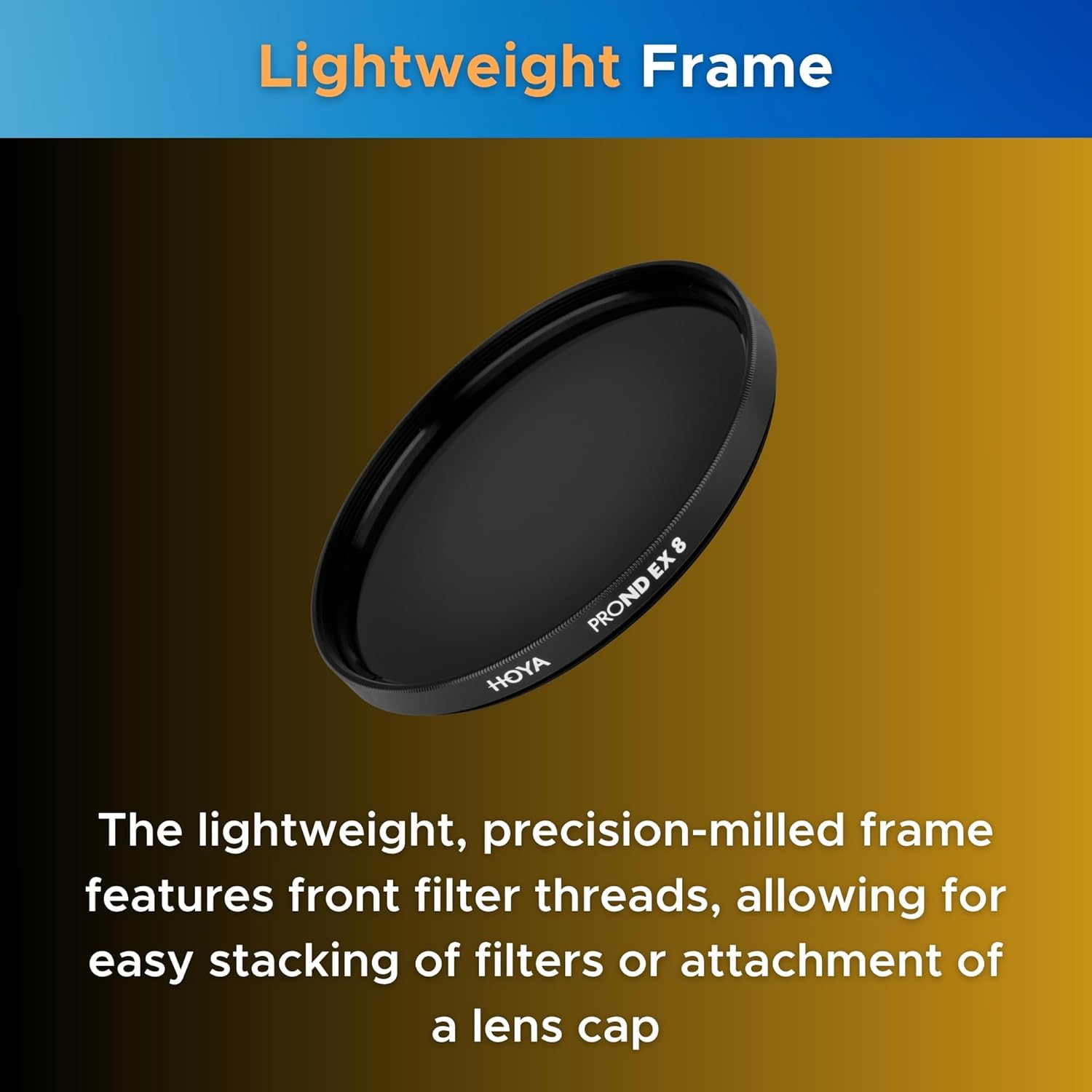 Detalle de HOYA PRO ND-EX ND8 58 mm – Neutraldichtefilter für Foto- und Filmaufnahmen