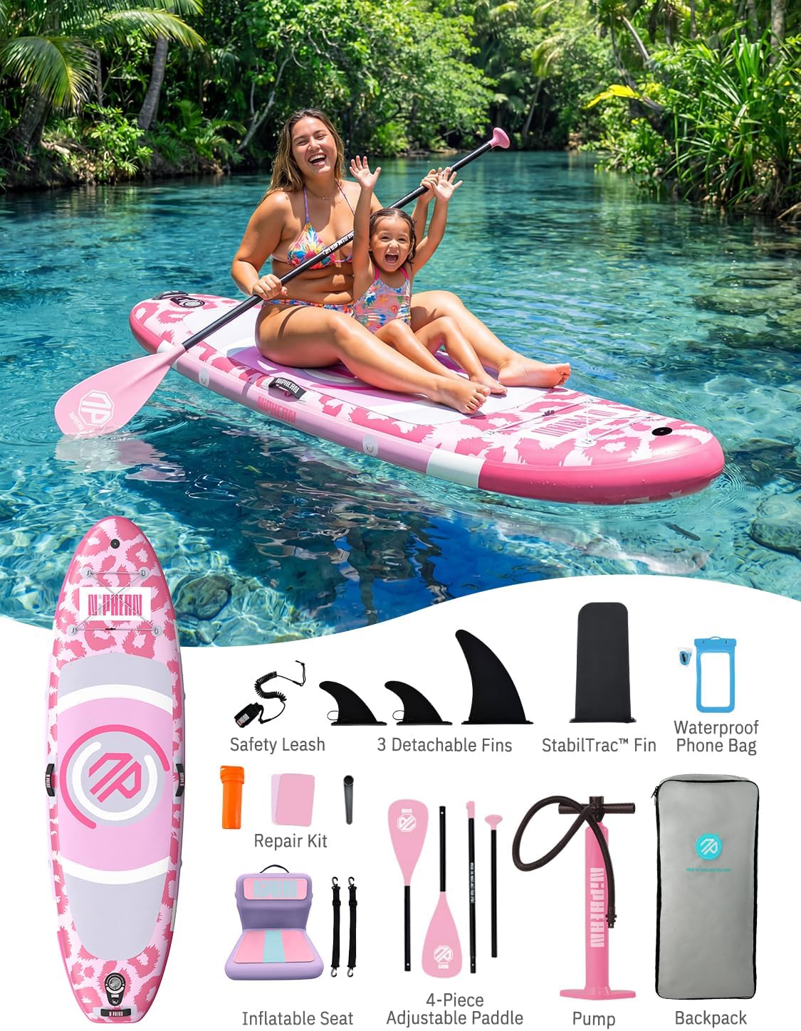Thumbnail 6 de Niphean (Ultra-Light) Inflatable Paddle Board with StabilTrac Fin and Accessories — 10' Stand Up Paddle Board for Adults & Youth