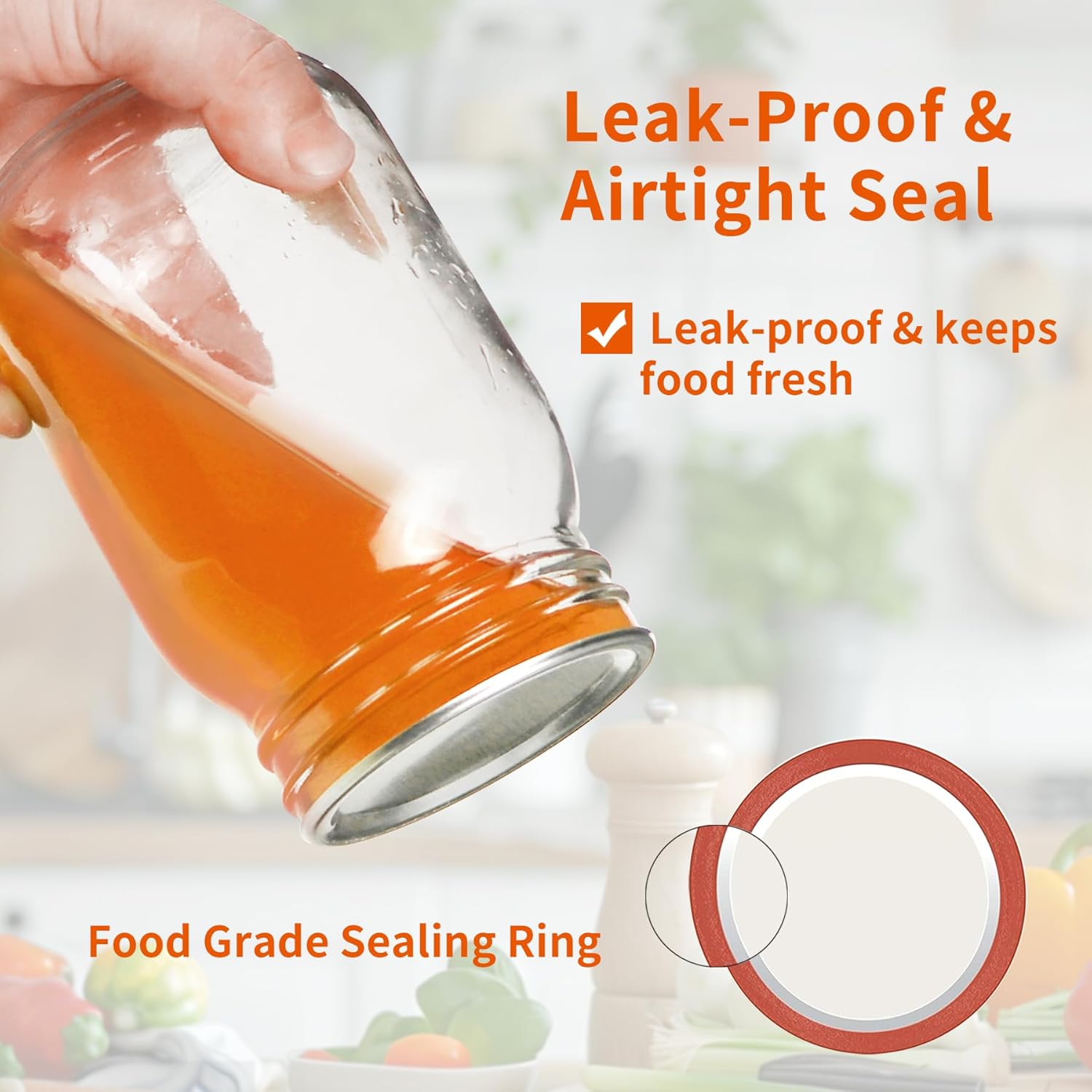 Detalle de Aliggbent 70mm Regular Mouth Canning Lids 130 pcs 🫙
