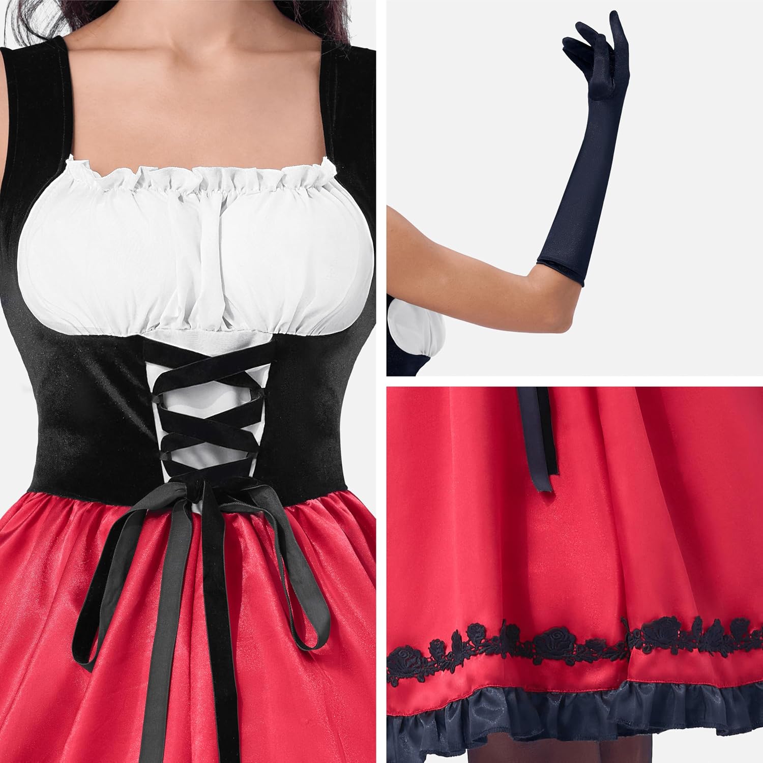 Detalle 1 de Spooktacular Creations Red Riding Hood Costume, Polyester