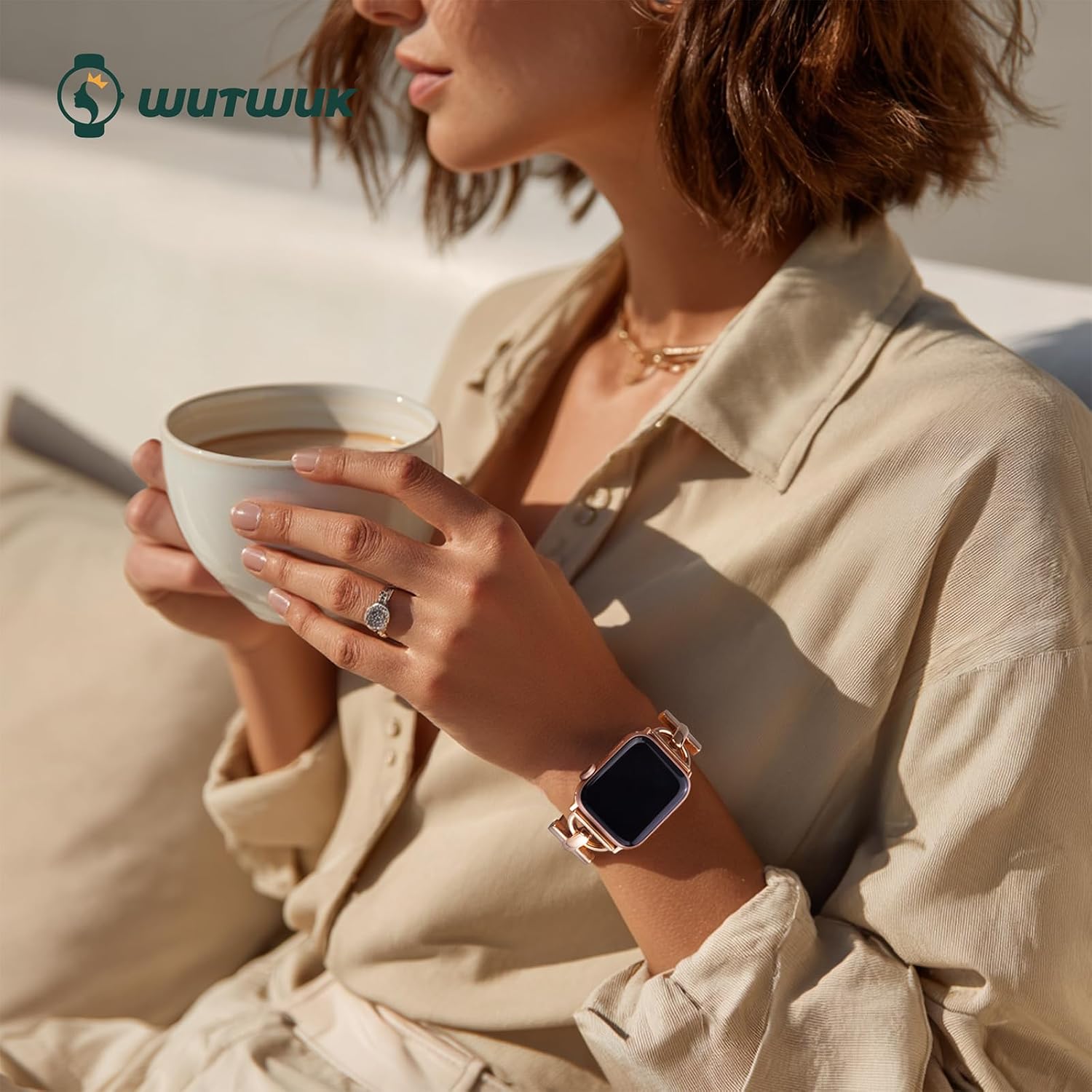 Thumbnail 5 de Wutwuk D-buckle leather Apple Watch strap 42mm