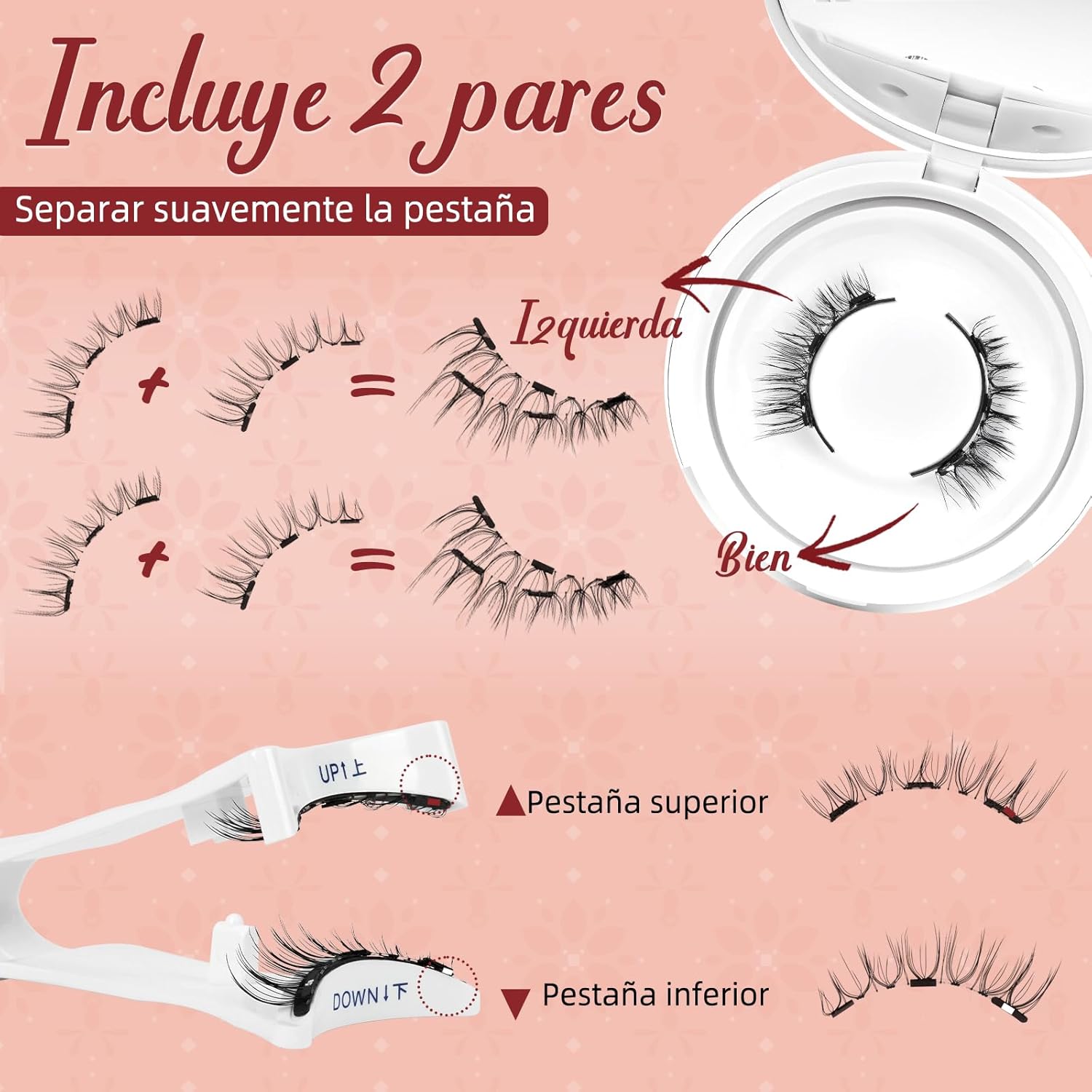 Detalle 2 de Higu clace Pestañas magnéticas con aplicador Kit‑N2