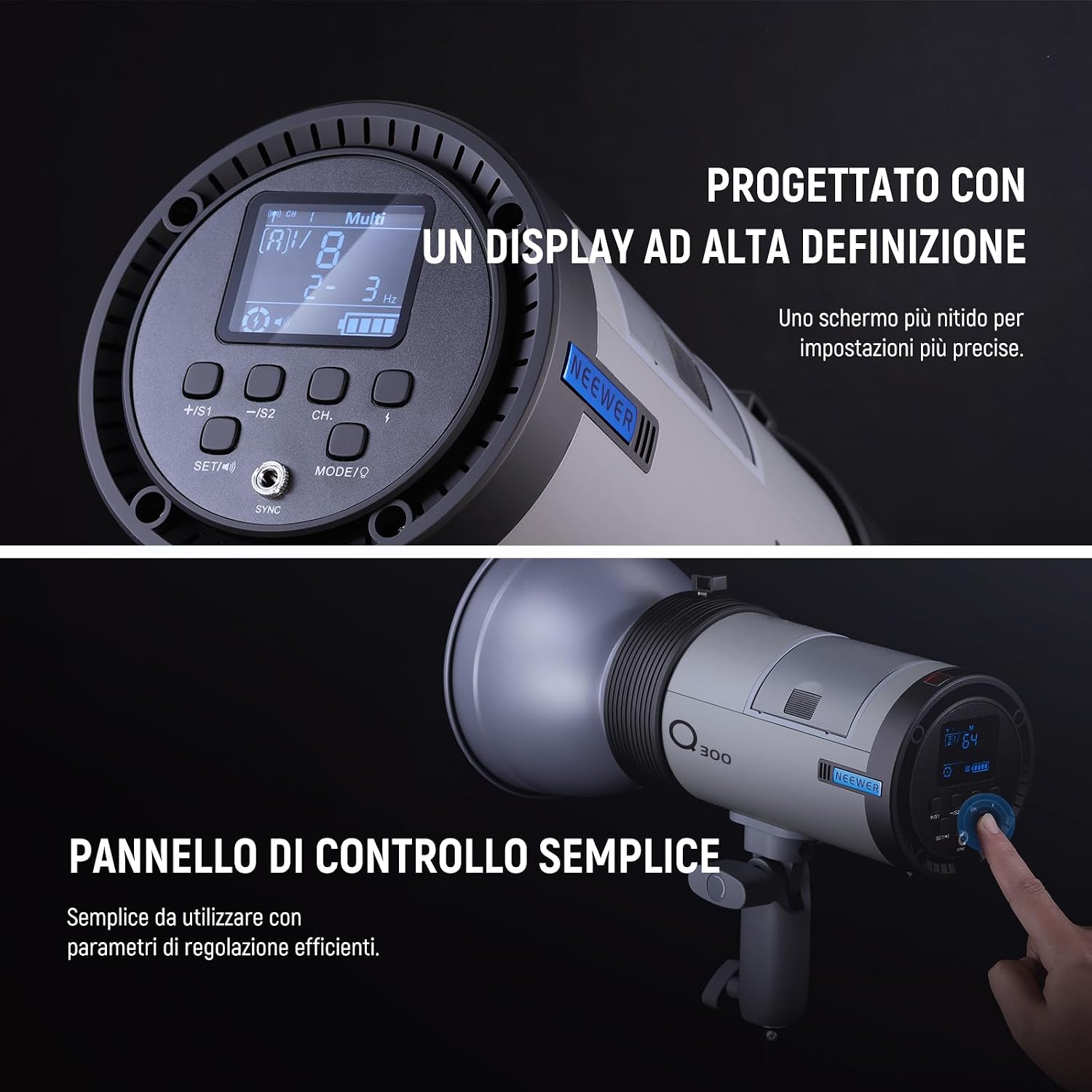Thumbnail 6 de NEEWER Q300 Flash 300W per fotografia