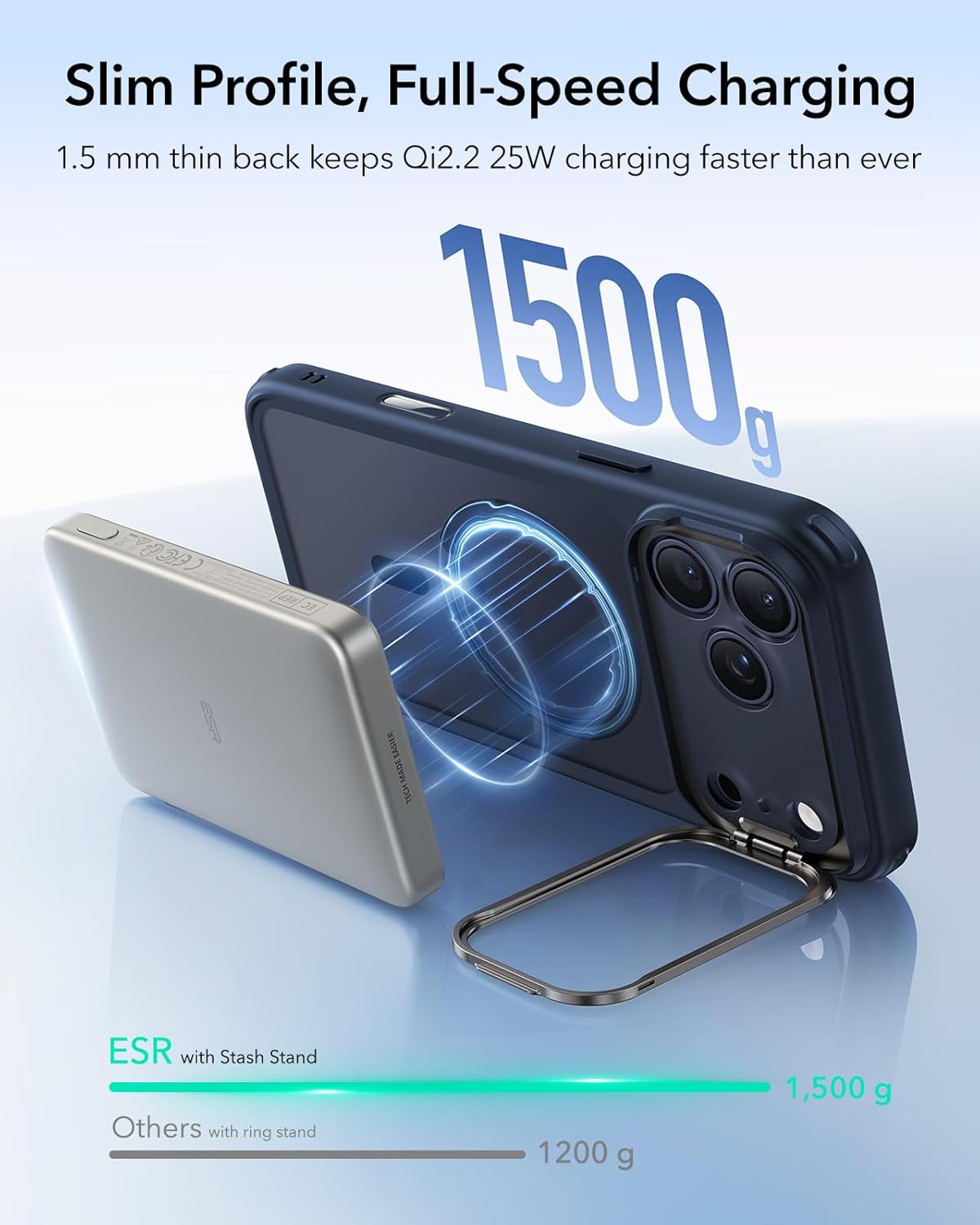 Thumbnail 6 de ESR iPhone 17 Pro Max Case with Stash Stand and MagSafe Compatibility