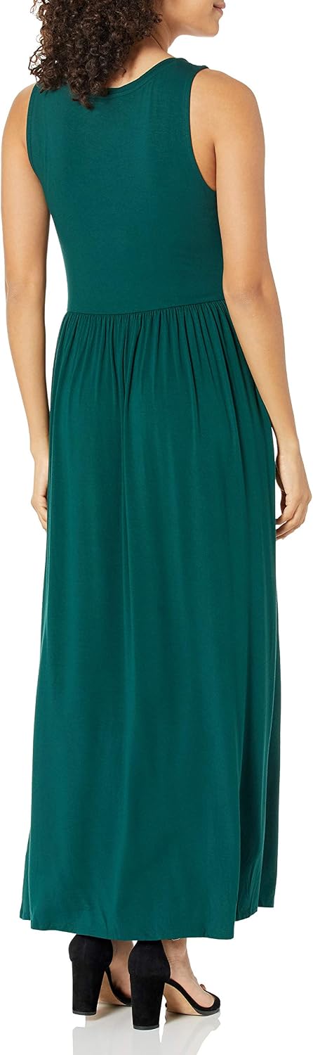 Detalle de Amazon Essentials Damen Tailliertes Maxi-Kleid (Übergröße) – Viskose-Stretch Jersey