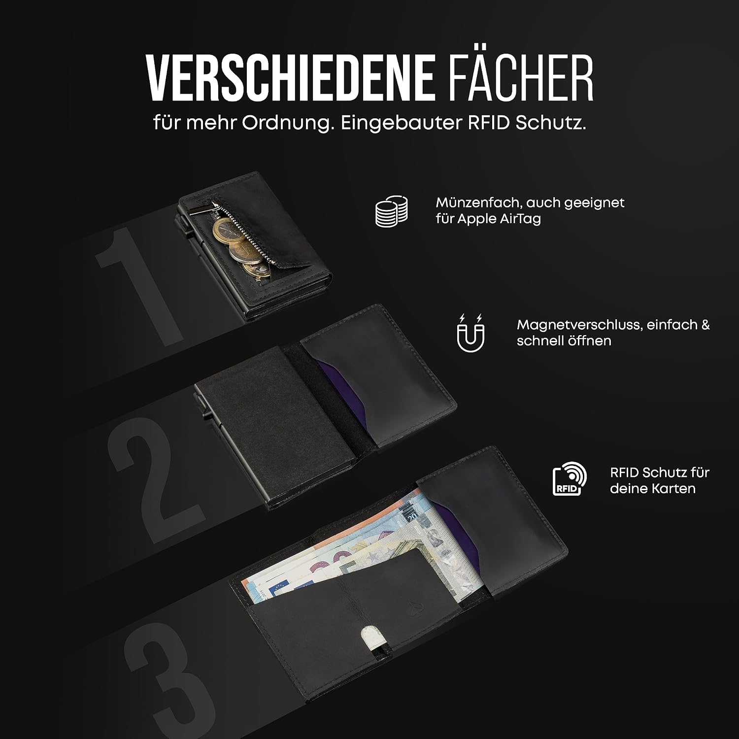 Detalle 1 de Card Nine! Magnet Kartenetui RFID Schutz