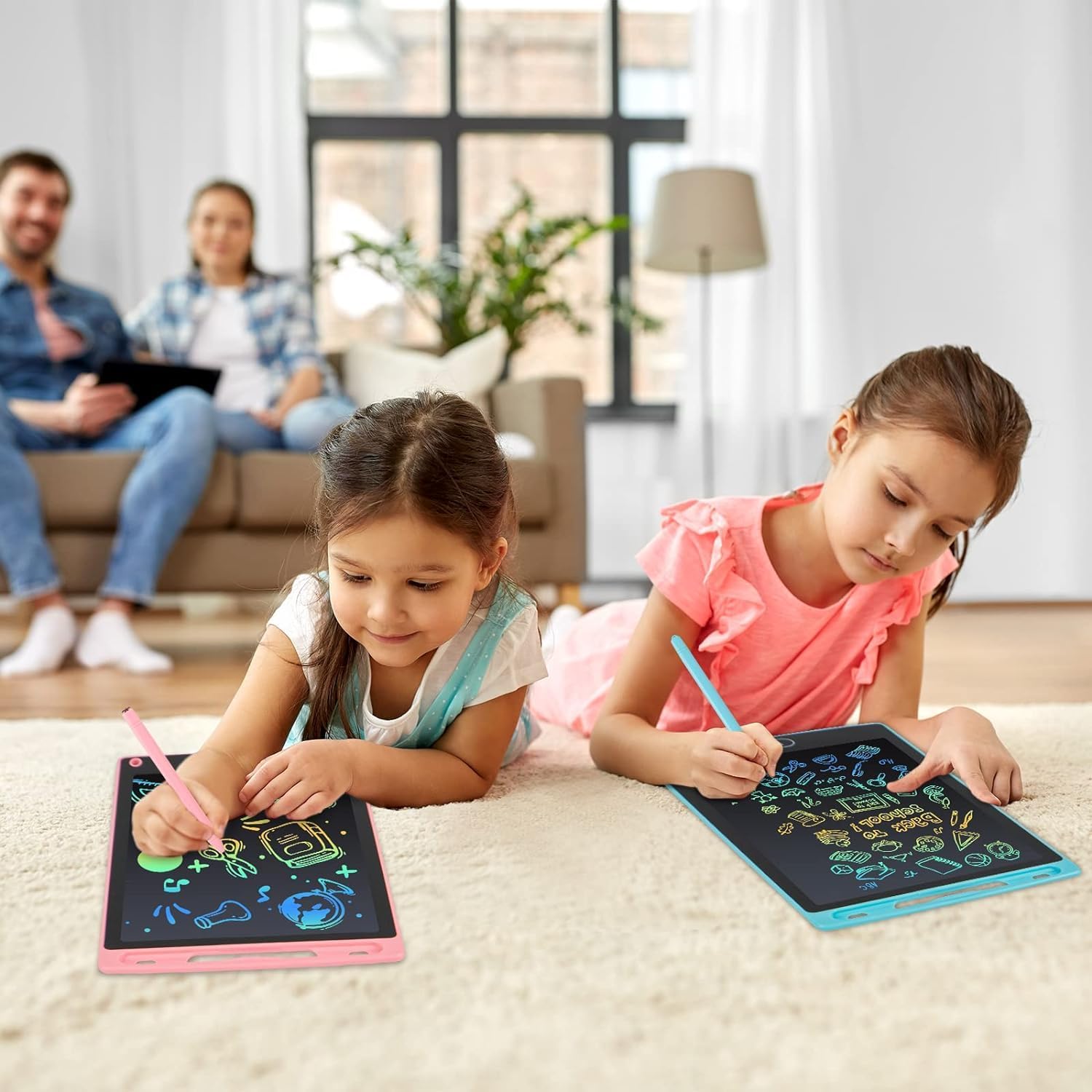 Detalle de kogabanny LCD Schreibtafel (2er-Set, 8,5 Zoll) mit umweltfreundlicher Hintergrundbeleuchtung für Kinder 3–10 Jahre