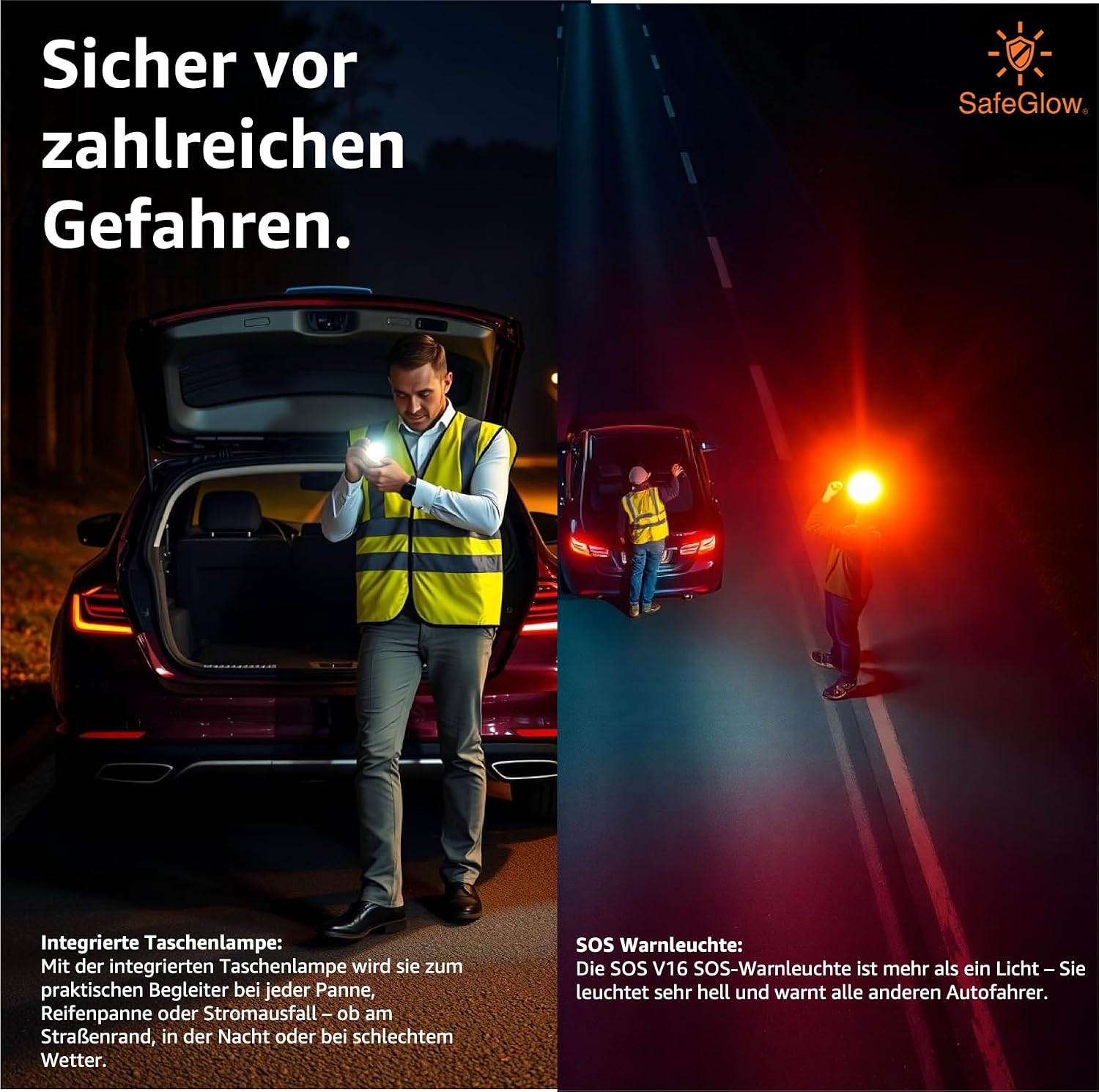 Thumbnail 5 de Safeglow Warnleuchte V16 Notlicht 2026 Notlicht