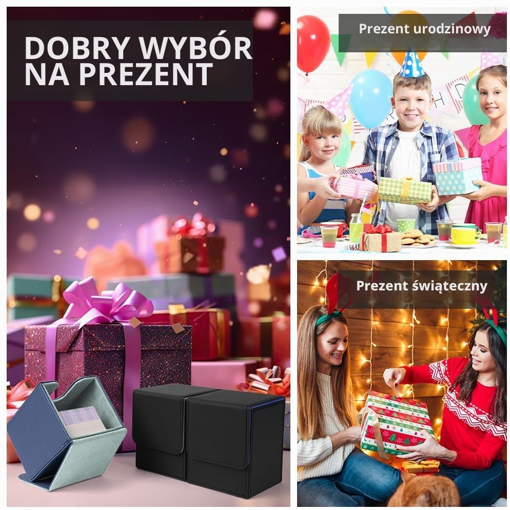 Detalle de Aolso pudełko na karty, 100 kart w pojedynczych koszulkach, zamknięcie magnetyczne