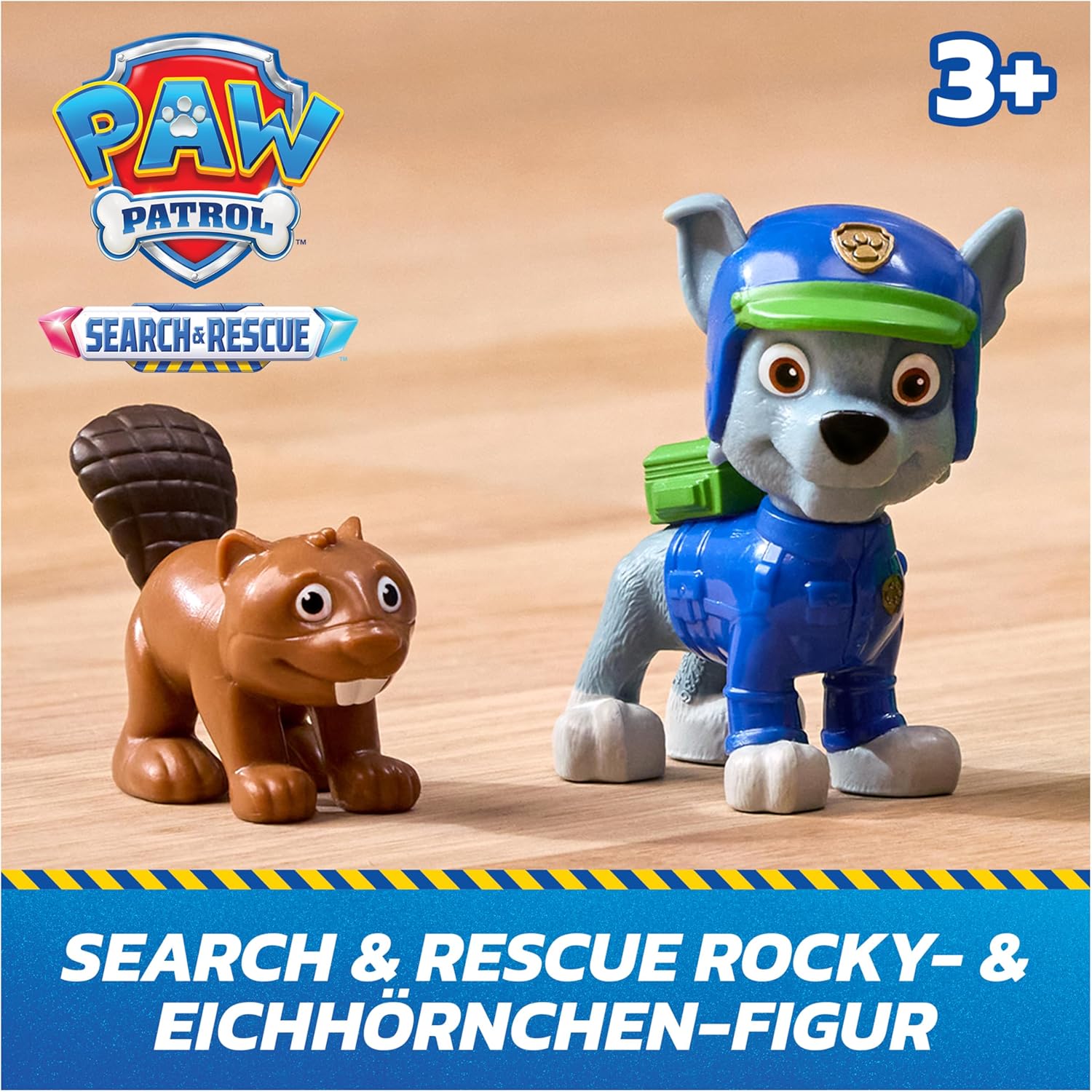 Thumbnail 3 de PAW Patrol – Search & Rescue: Rockys Rettungs-Fahrzeug (Rückziehmotor), ca. 15 cm inkl. Figur & Eichhörnchen
