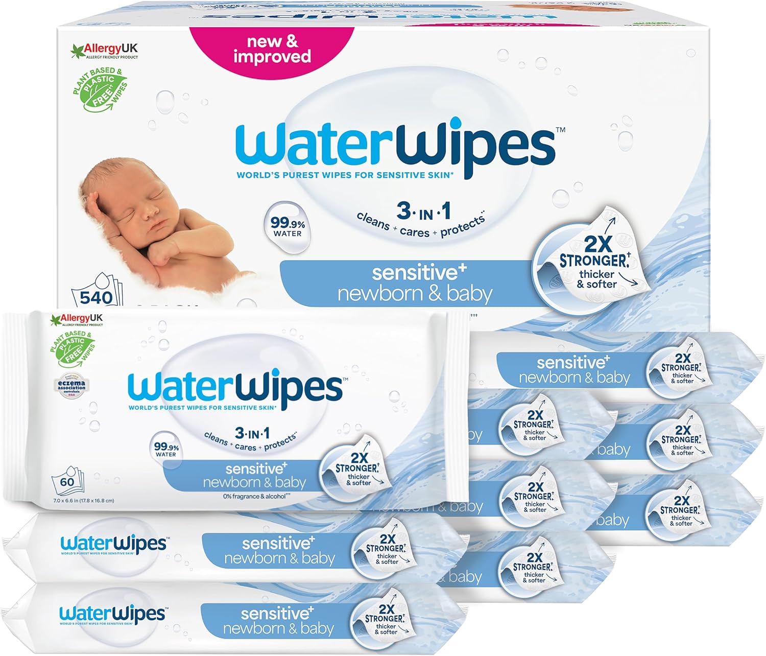 Detalle de WaterWipes Sensitive+ Neugeborene Wipes